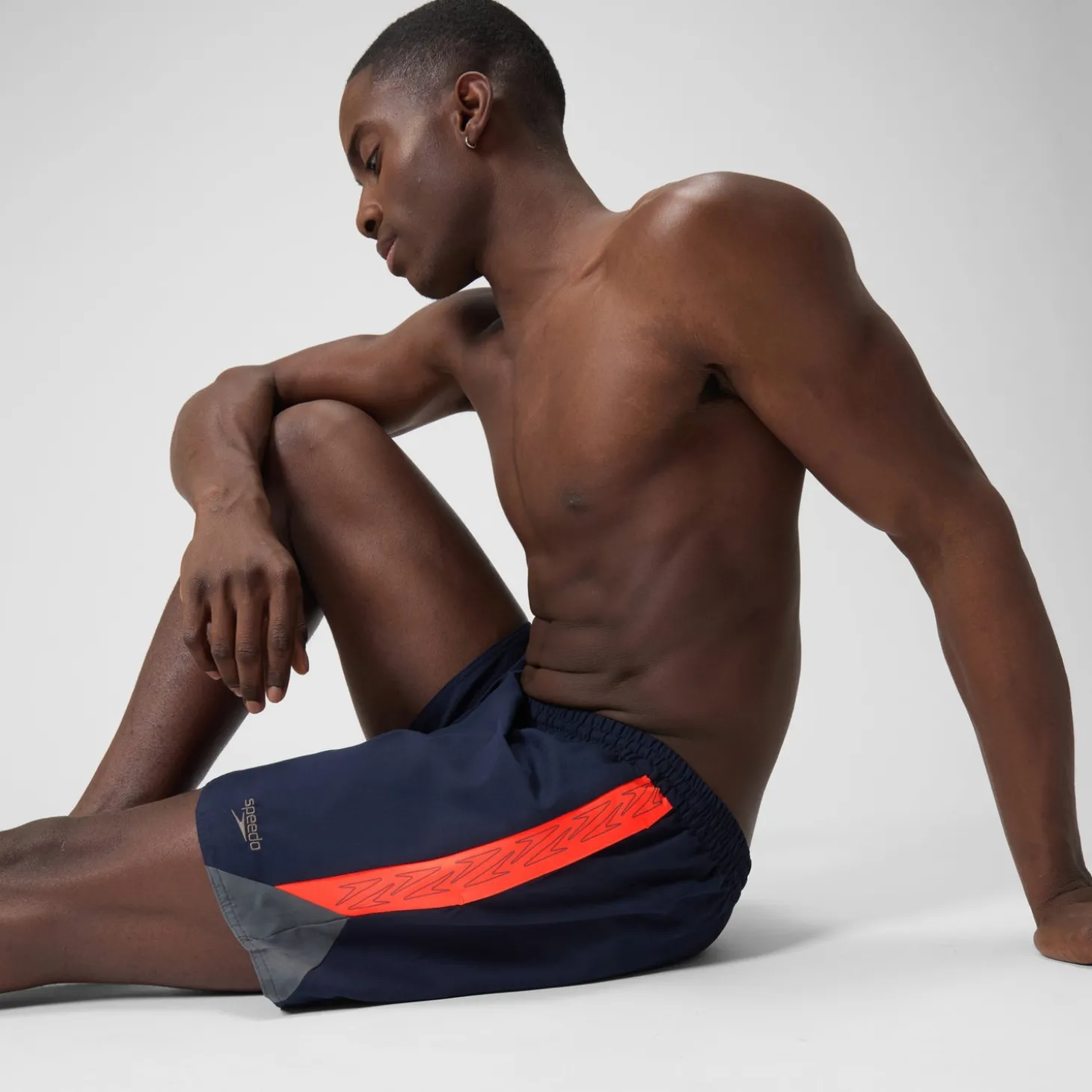 Clearance Short de bain Hyperboom Splice 16" pour Hommes Bleu Marine/Rouge Homme Shorts De Bain