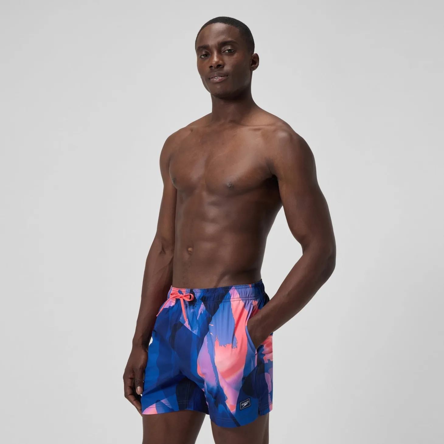 Flash Sale Short de bain Redondo Edge imprimé 40 cm, hommes, bleu/rose Homme Shorts De Bain