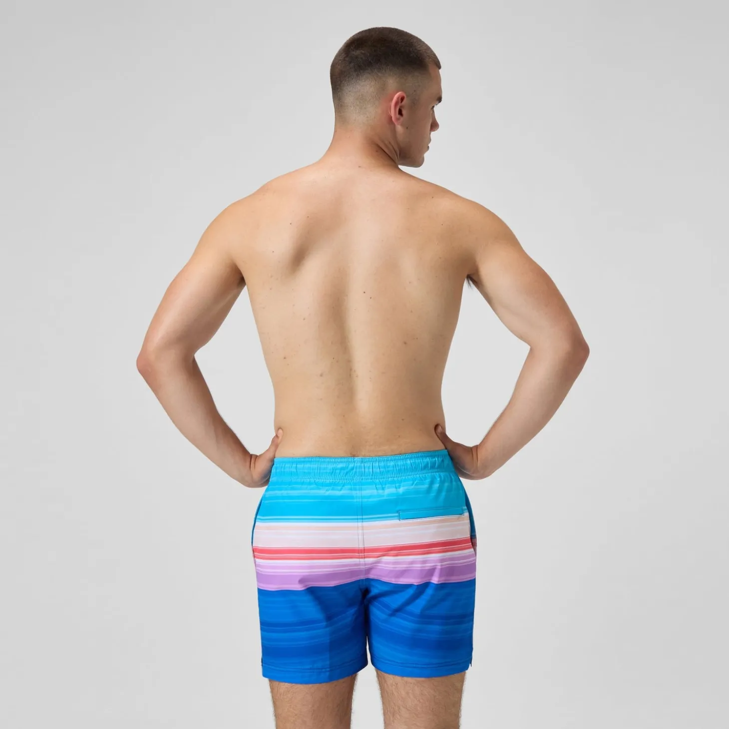 Flash Sale Short de bain Redondo Edge imprimé 40 cm, hommes, bleu/rose Homme Shorts De Bain
