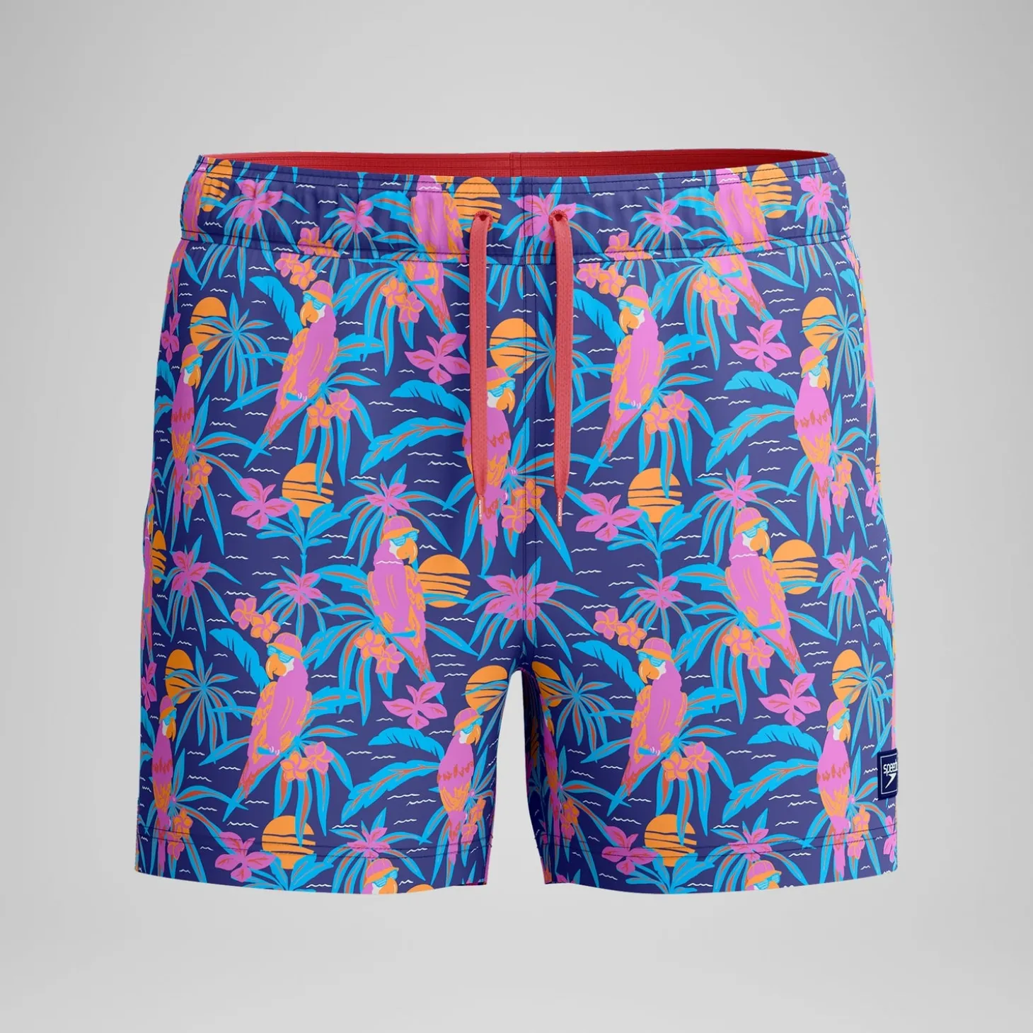 Clearance Short de bain Redondo Edge imprimé 35 cm, hommes, bleu/rose Homme Shorts De Bain