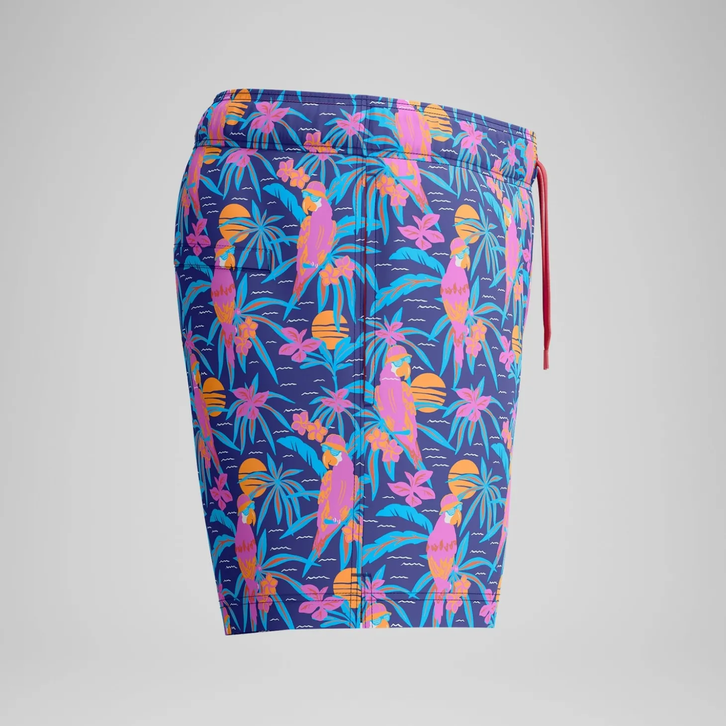 Clearance Short de bain Redondo Edge imprimé 35 cm, hommes, bleu/rose Homme Shorts De Bain