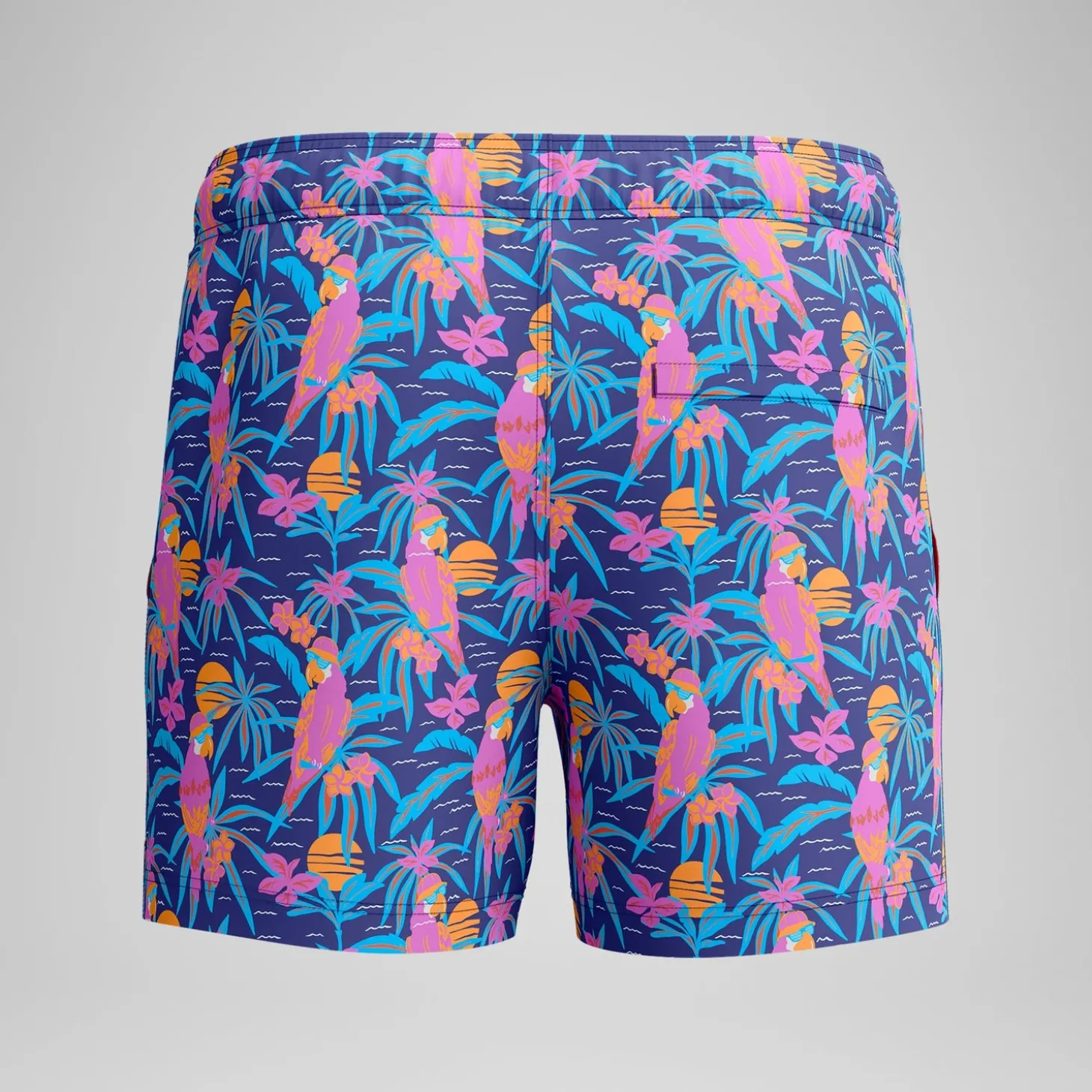 Clearance Short de bain Redondo Edge imprimé 35 cm, hommes, bleu/rose Homme Shorts De Bain