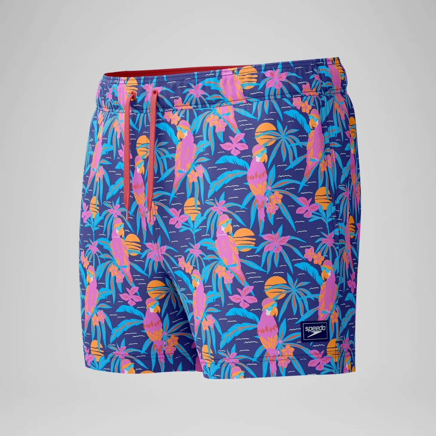 Clearance Short de bain Redondo Edge imprimé 35 cm, hommes, bleu/rose Homme Shorts De Bain