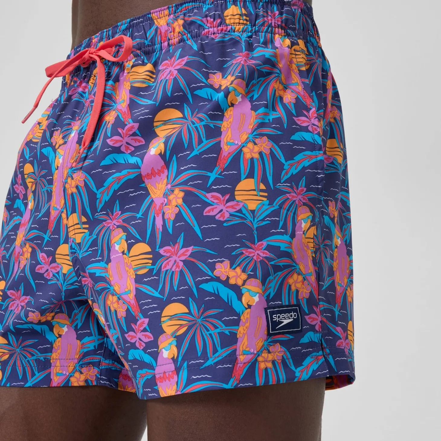 Clearance Short de bain Redondo Edge imprimé 35 cm, hommes, bleu/rose Homme Shorts De Bain