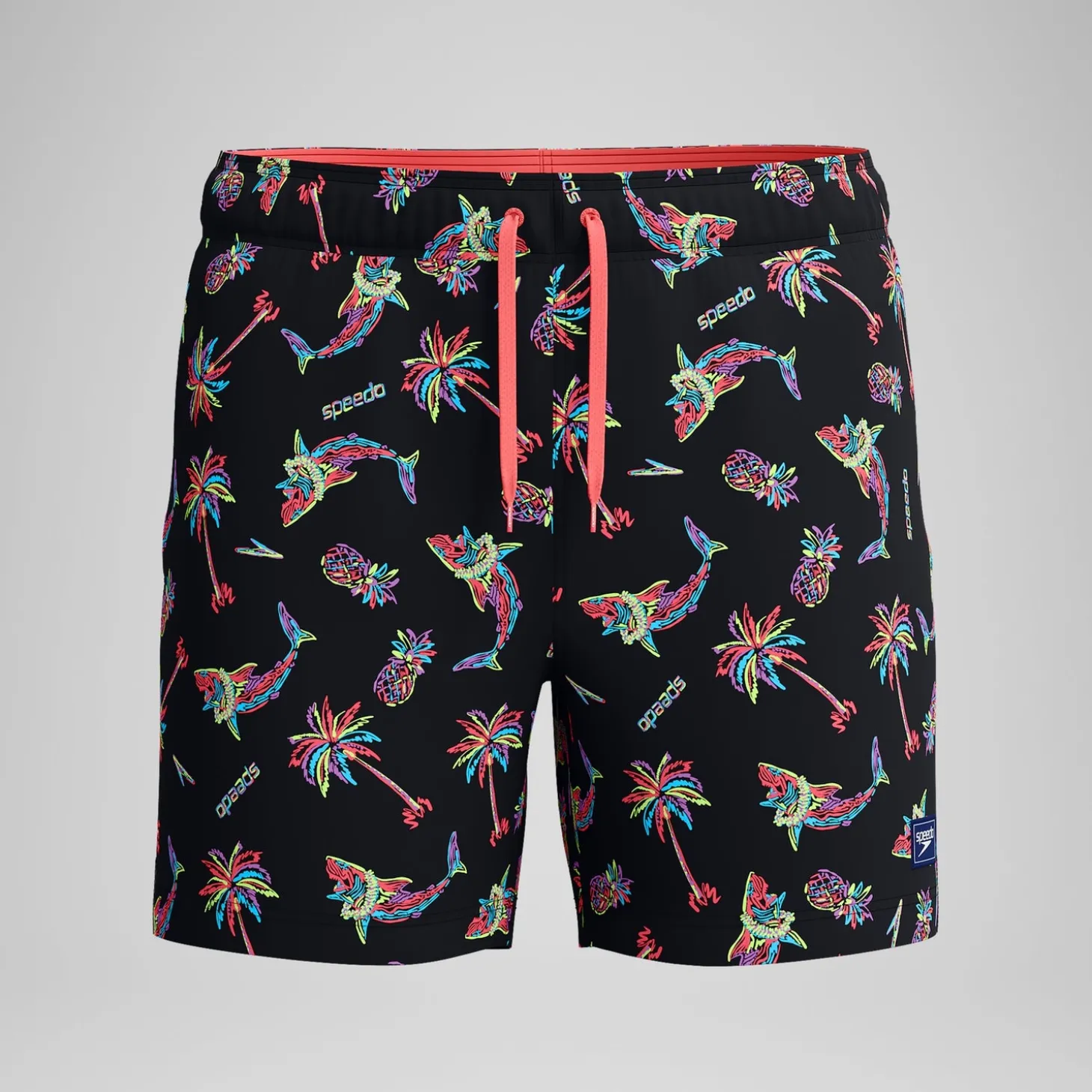 Online Short de bain Redondo Edge imprimé 40 cm, hommes, noir/orange Homme Shorts De Bain