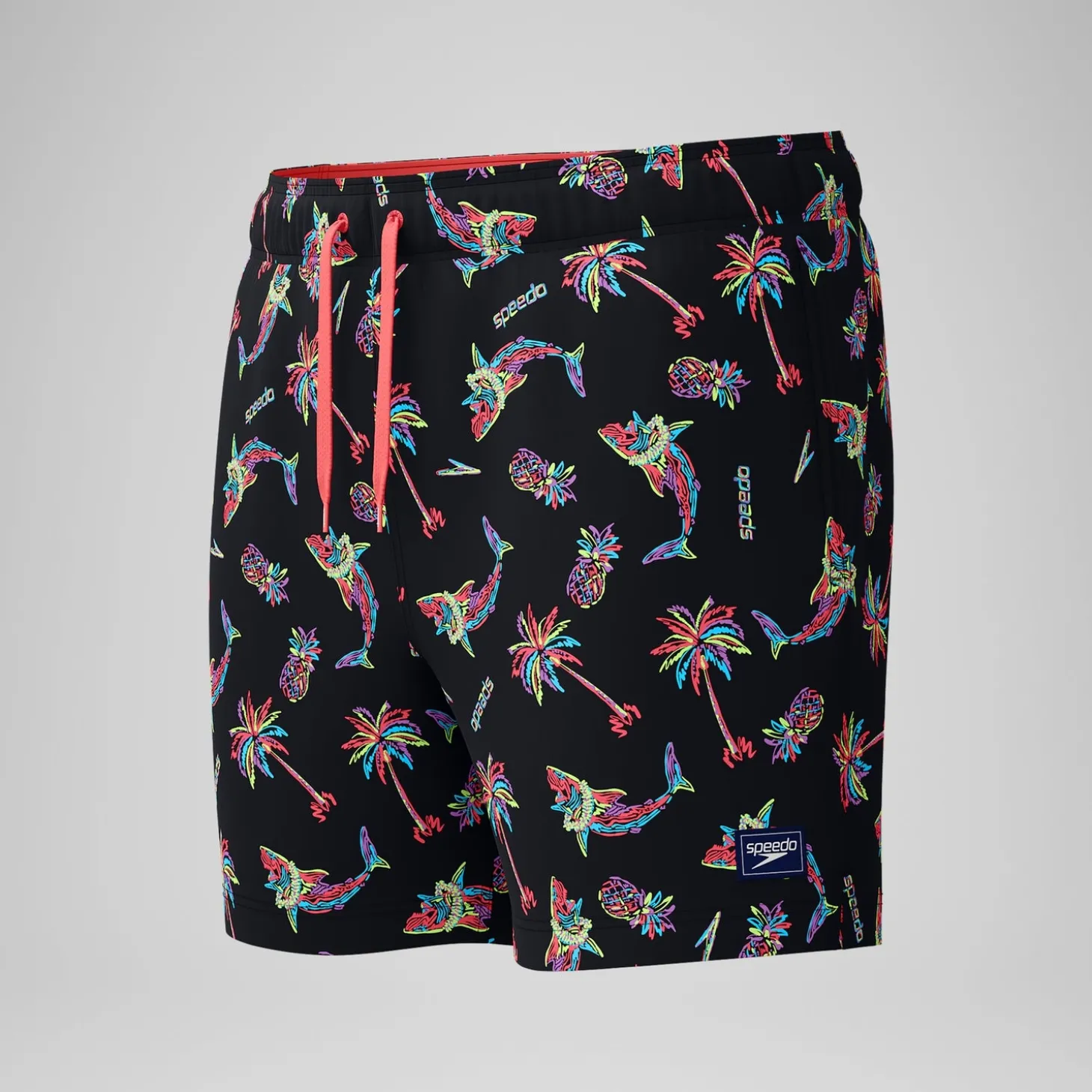 Online Short de bain Redondo Edge imprimé 40 cm, hommes, noir/orange Homme Shorts De Bain