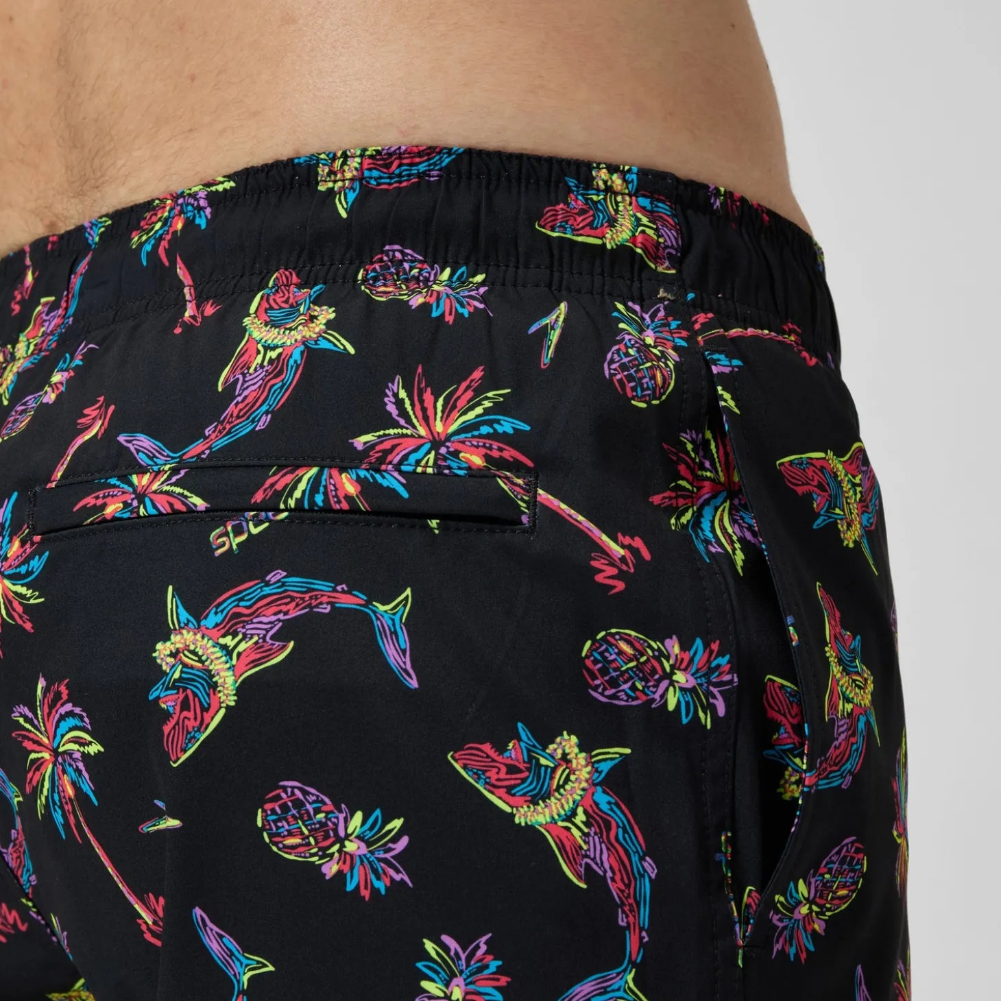 Online Short de bain Redondo Edge imprimé 40 cm, hommes, noir/orange Homme Shorts De Bain