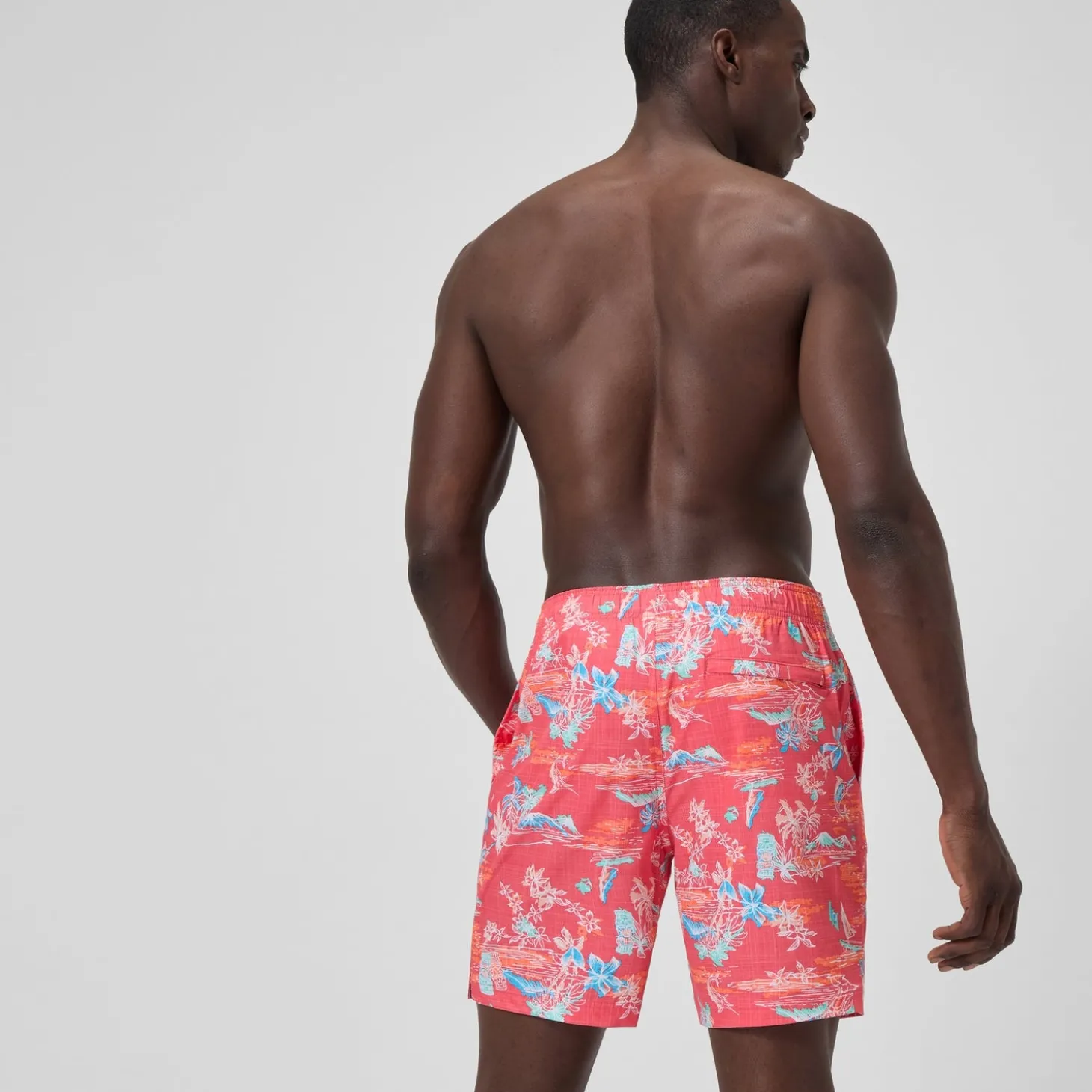 Cheap Short de bain Redondo Edge imprimé 45 cm, hommes, orange/bleu Homme Shorts De Bain