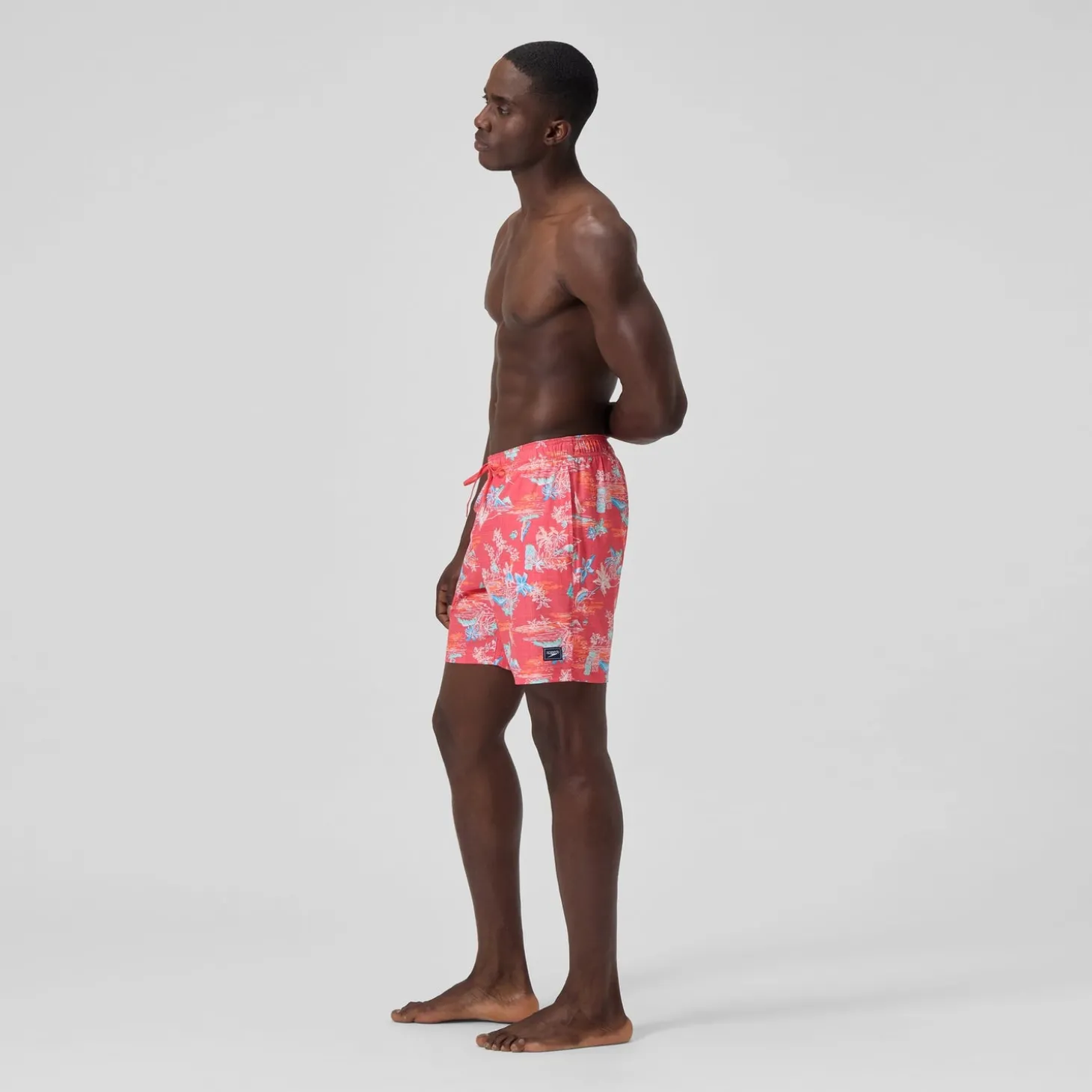 Cheap Short de bain Redondo Edge imprimé 45 cm, hommes, orange/bleu Homme Shorts De Bain