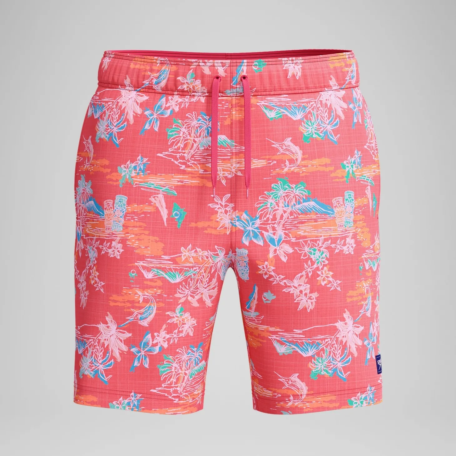 Cheap Short de bain Redondo Edge imprimé 45 cm, hommes, orange/bleu Homme Shorts De Bain