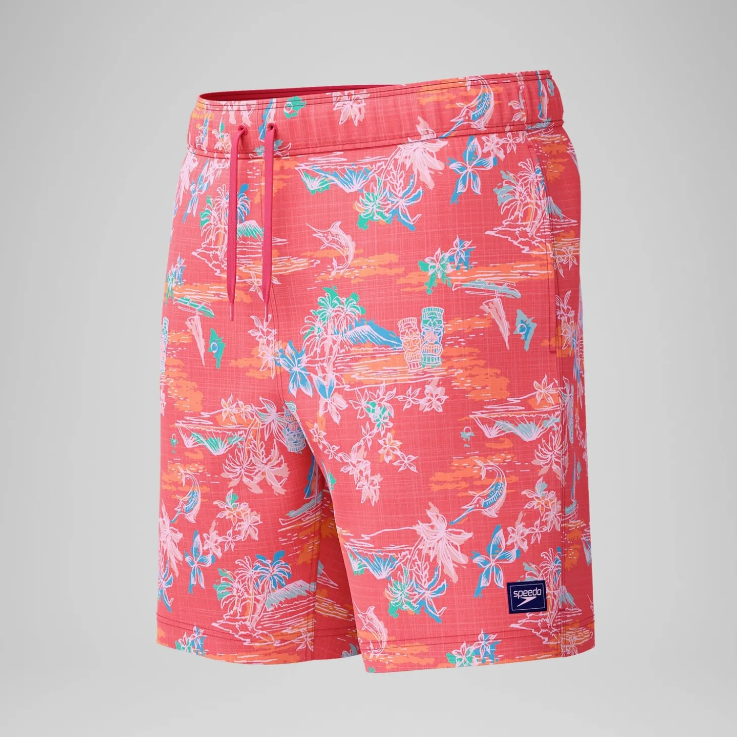 Cheap Short de bain Redondo Edge imprimé 45 cm, hommes, orange/bleu Homme Shorts De Bain