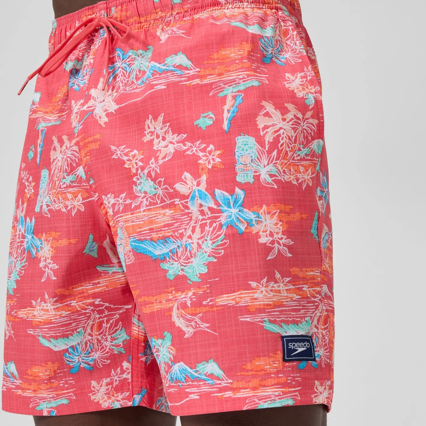 Cheap Short de bain Redondo Edge imprimé 45 cm, hommes, orange/bleu Homme Shorts De Bain