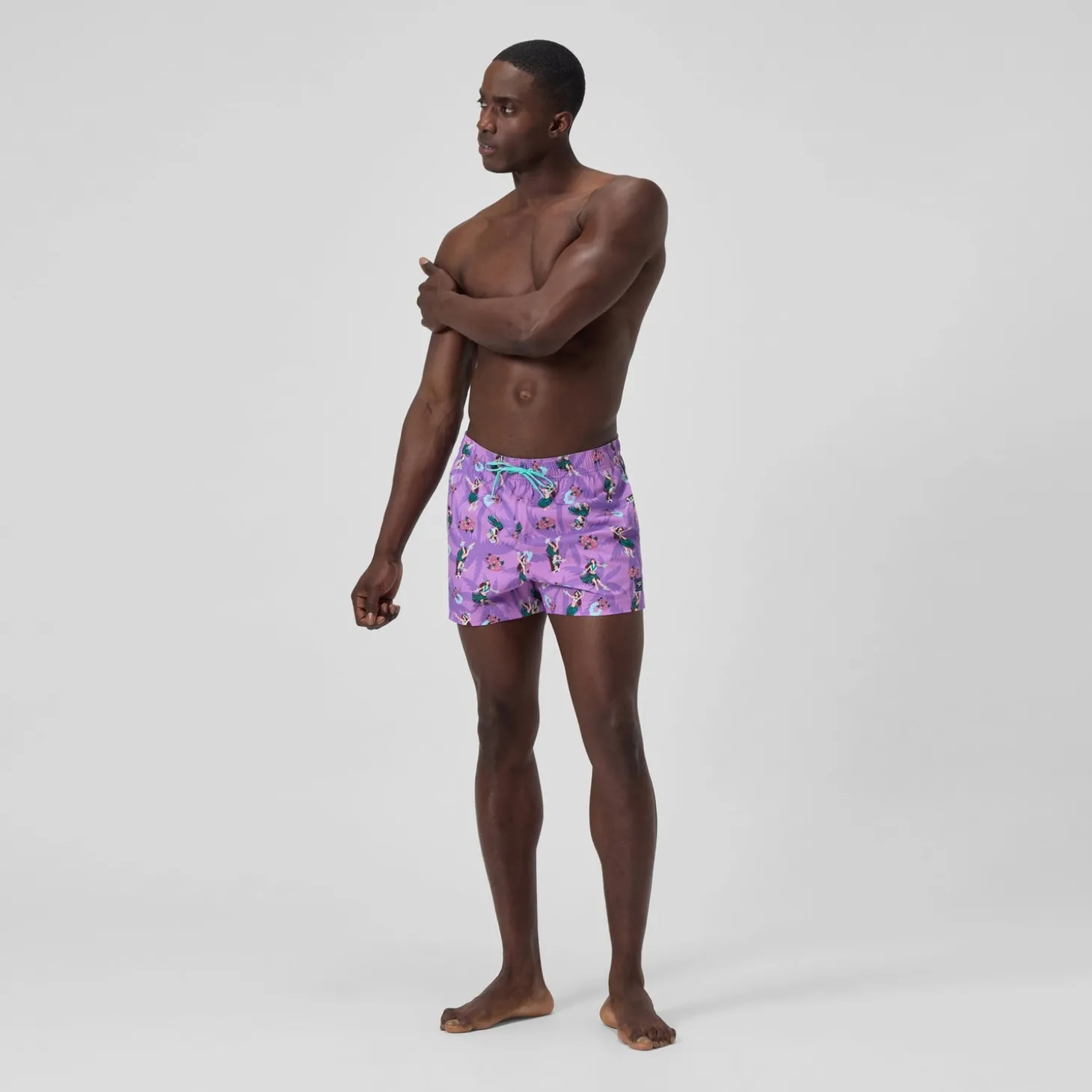 Outlet Short de bain Redondo Edge imprimé 35 cm, hommes, rose Homme Shorts De Bain