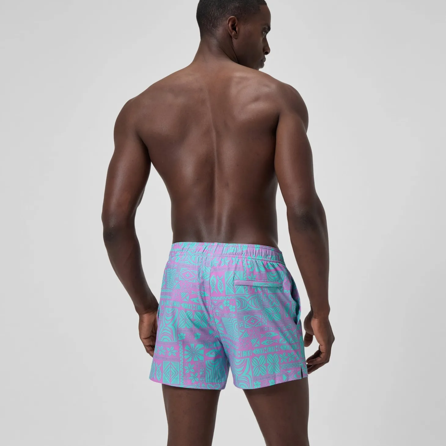 Online Short de bain Redondo Edge imprimé 35 cm, hommes, rose/bleu Homme Shorts De Bain