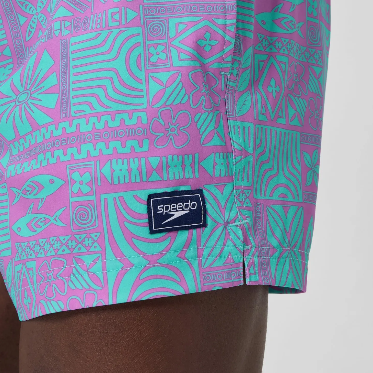 Online Short de bain Redondo Edge imprimé 35 cm, hommes, rose/bleu Homme Shorts De Bain