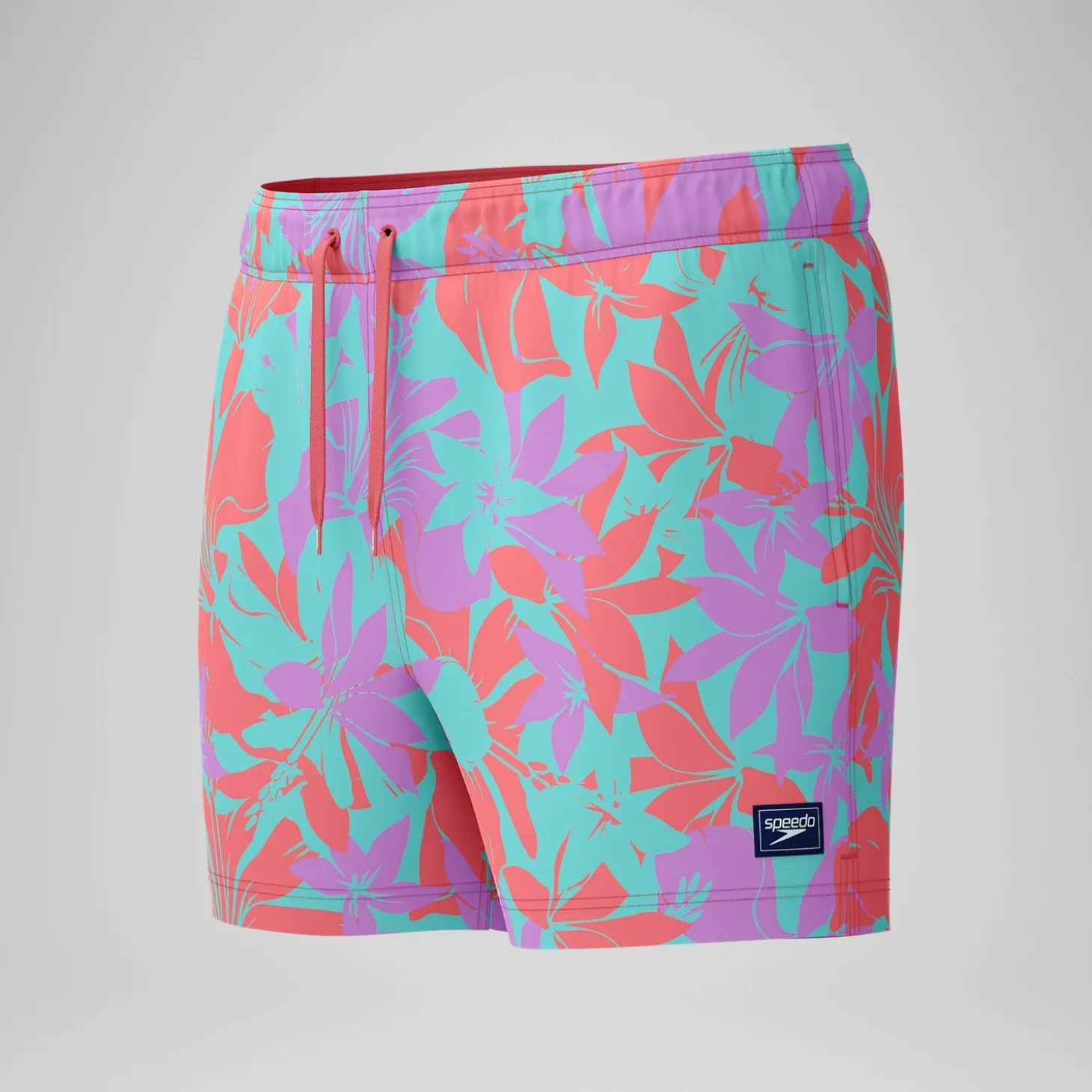 Store Short de bain Redondo Edge imprimé 35 cm, hommes, rose/orange Homme Shorts De Bain