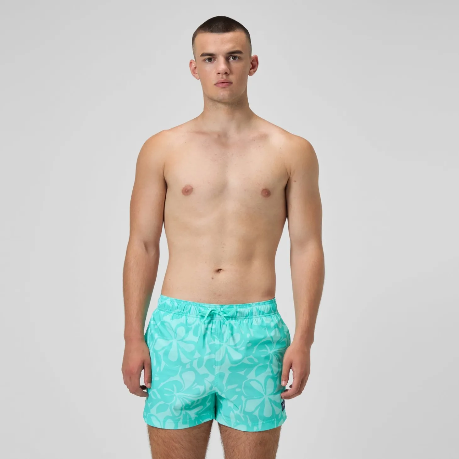 Best Sale Short de bain Redondo Edge imprimé 35 cm, hommes, turquoise Homme Shorts De Bain
