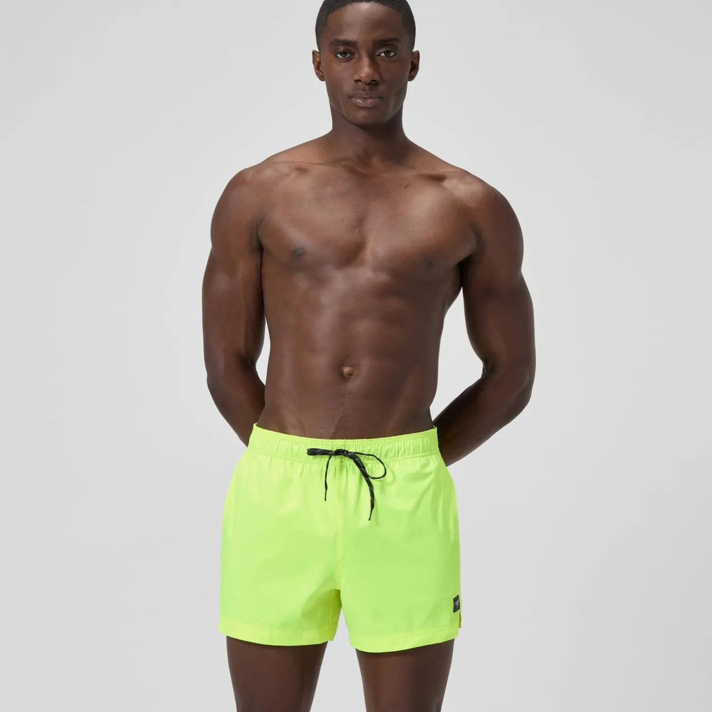 Store Short de bain Redondo Edge uni 35 cm, hommes, jaune Homme Shorts De Bain