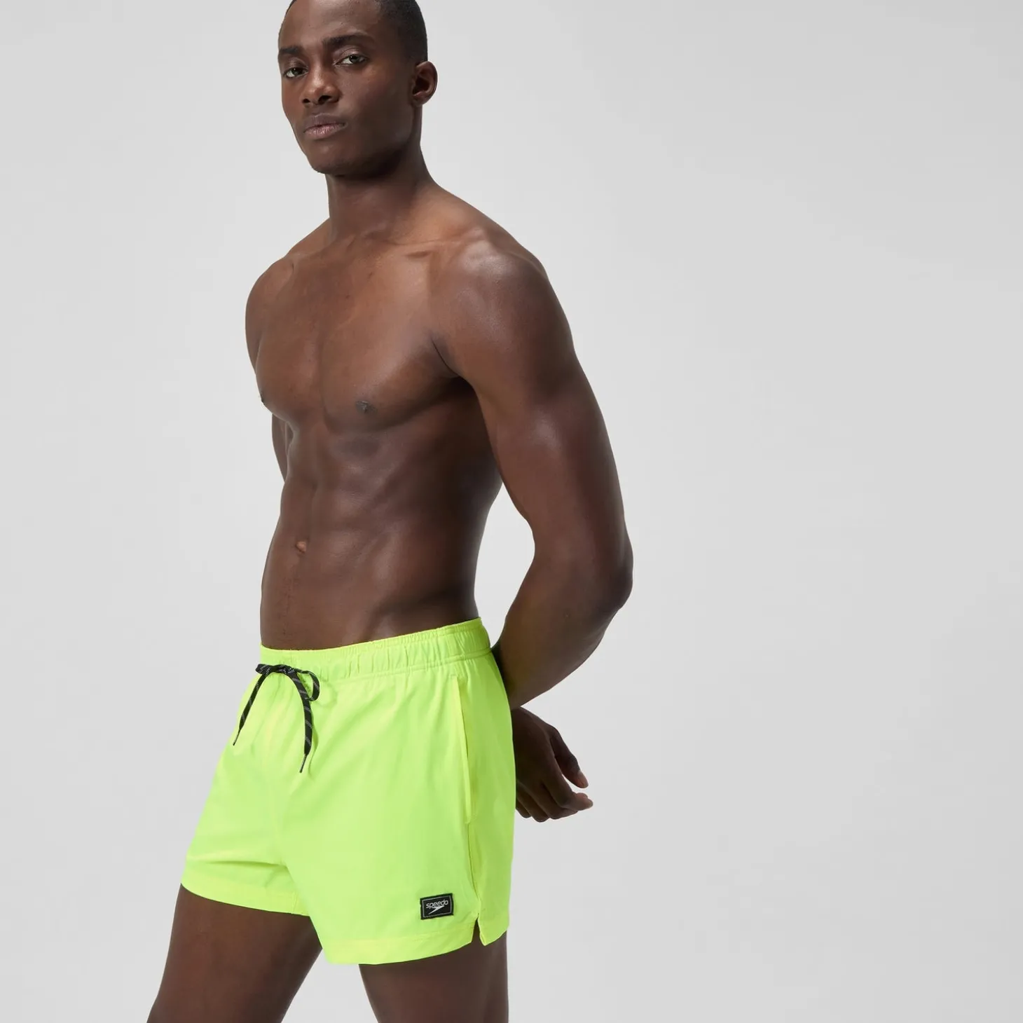 Store Short de bain Redondo Edge uni 35 cm, hommes, jaune Homme Shorts De Bain