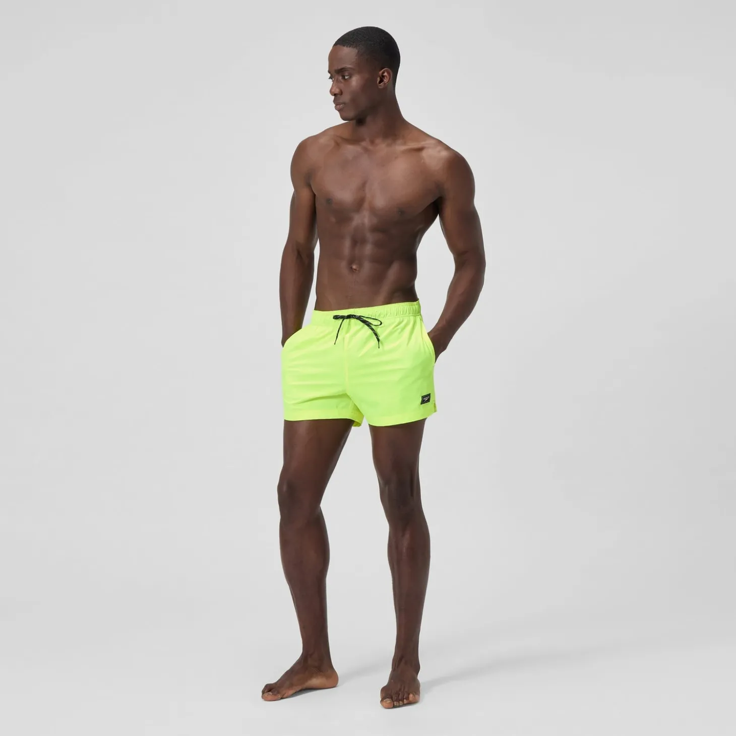 Store Short de bain Redondo Edge uni 35 cm, hommes, jaune Homme Shorts De Bain