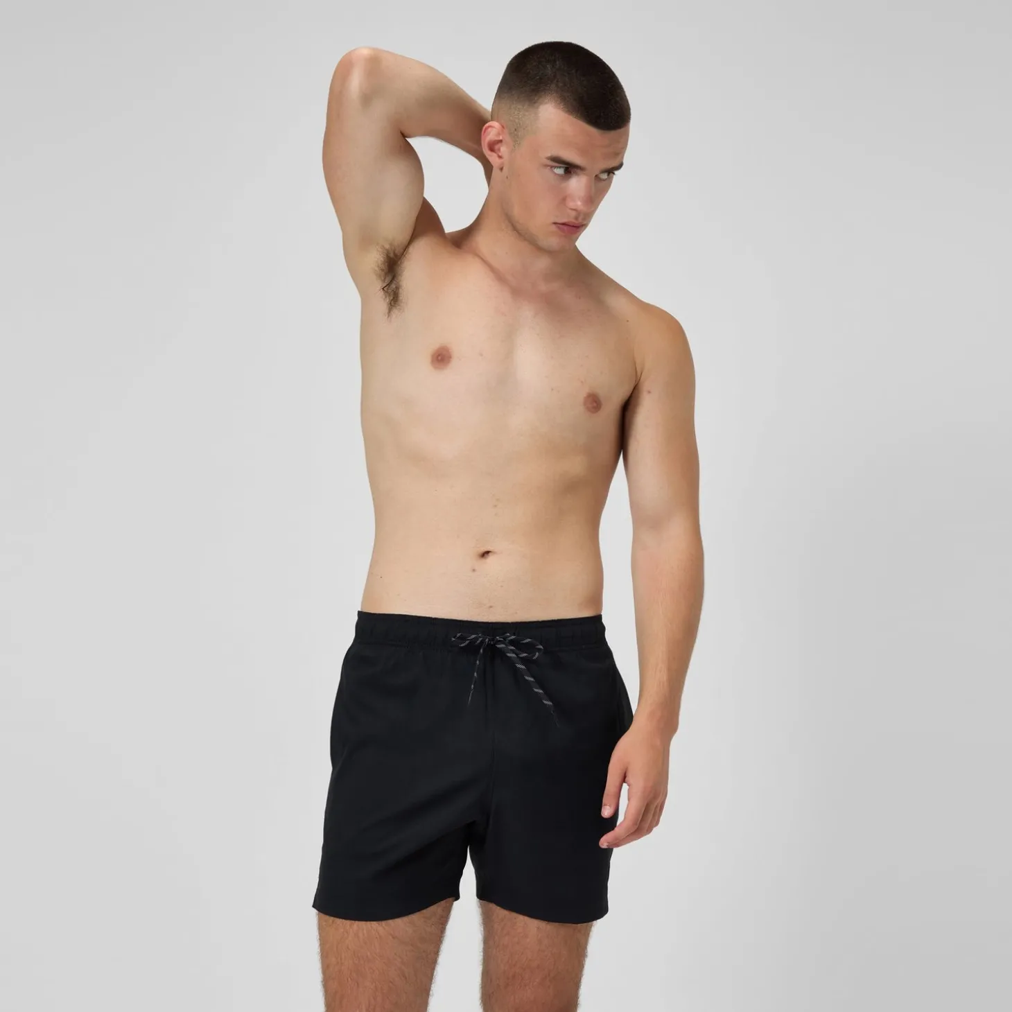 New Short de bain Redondo Edge uni 40 cm, hommes, noir Homme Shorts De Bain