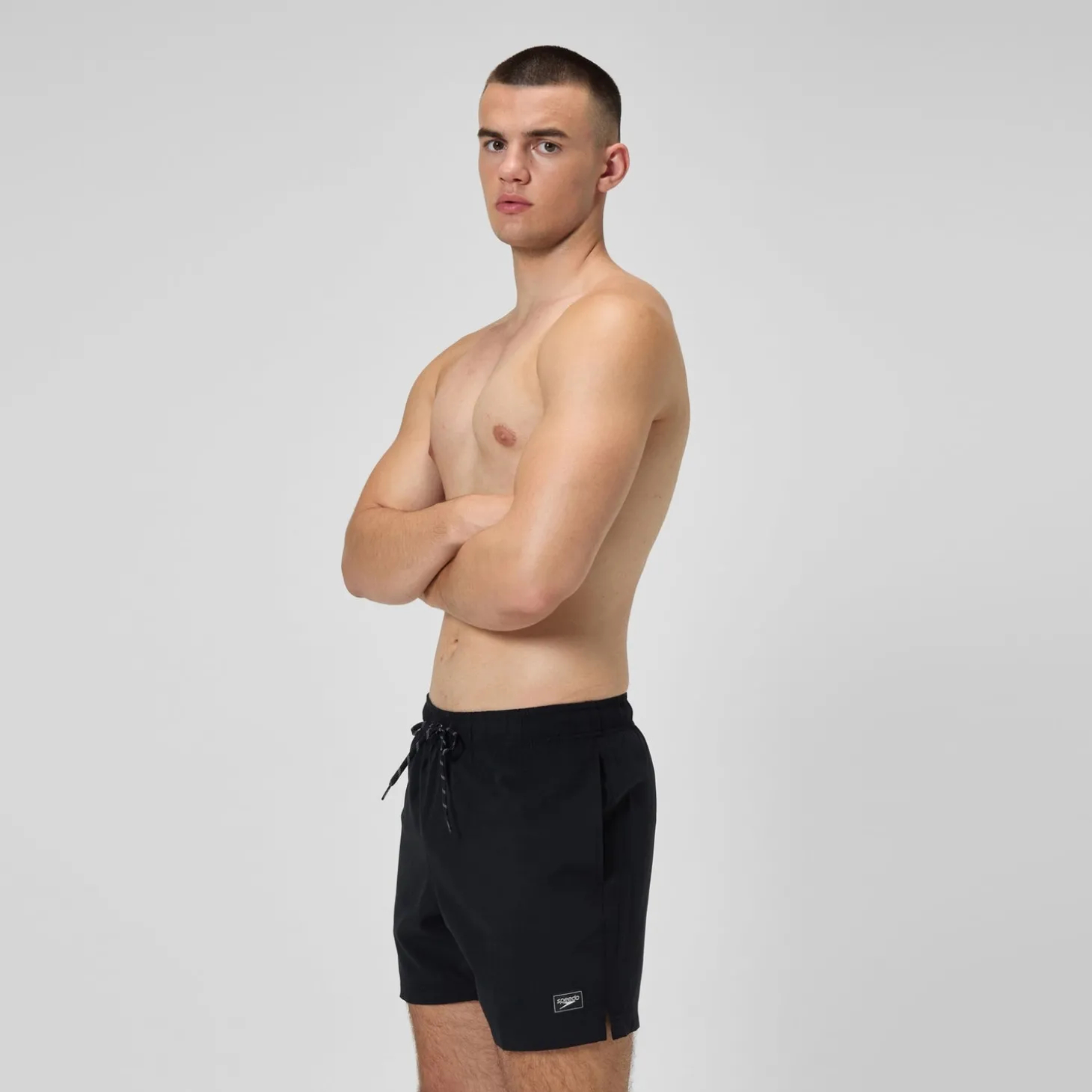 New Short de bain Redondo Edge uni 40 cm, hommes, noir Homme Shorts De Bain