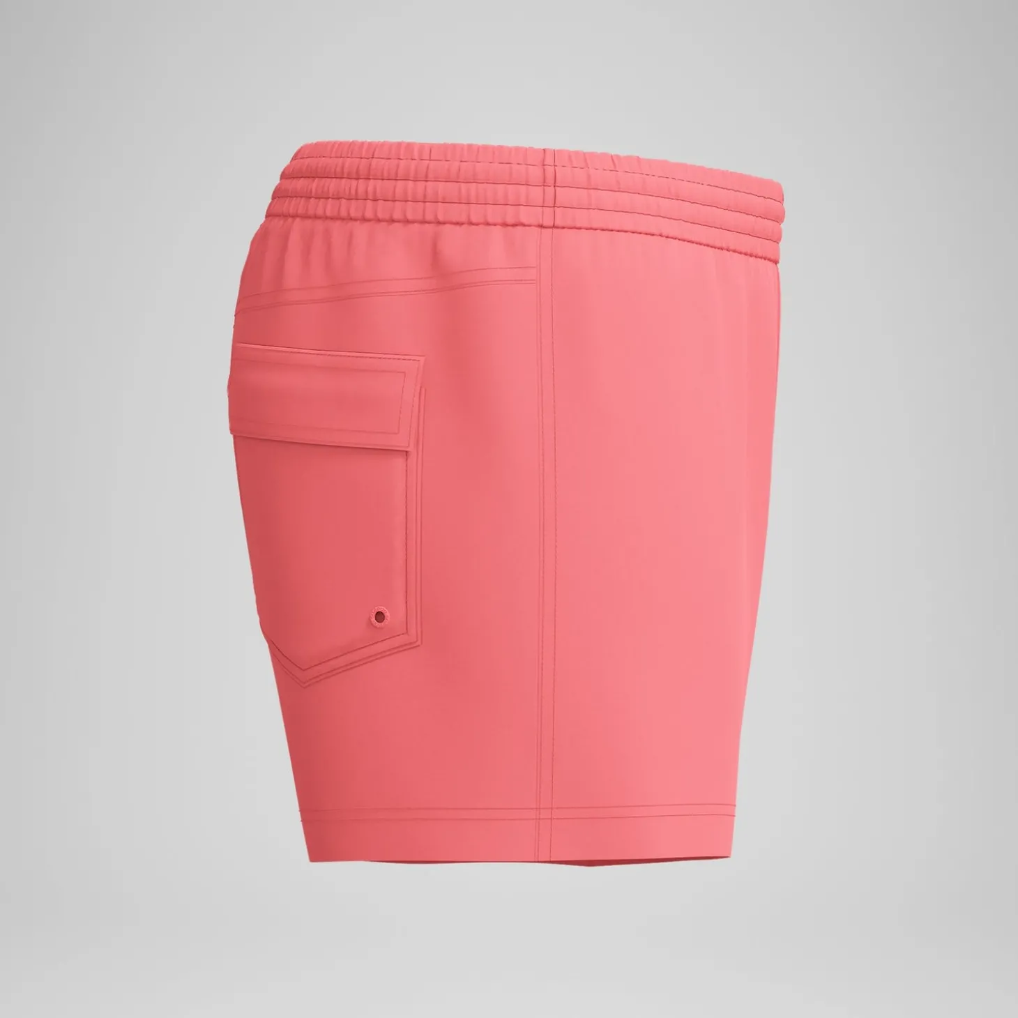 Online Short de bain Retro uni 33 cm, hommes, corail Homme Shorts De Bain