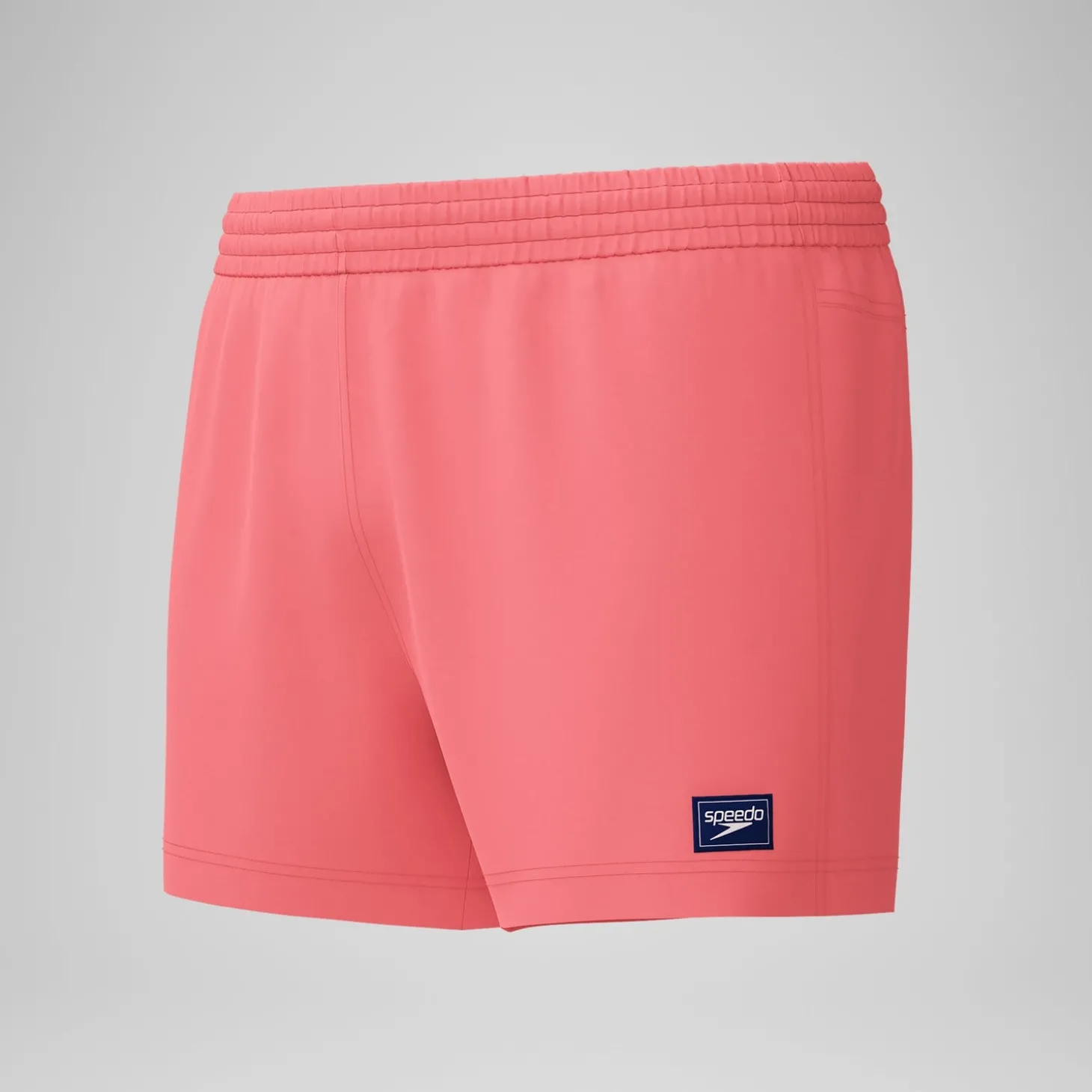 Online Short de bain Retro uni 33 cm, hommes, corail Homme Shorts De Bain