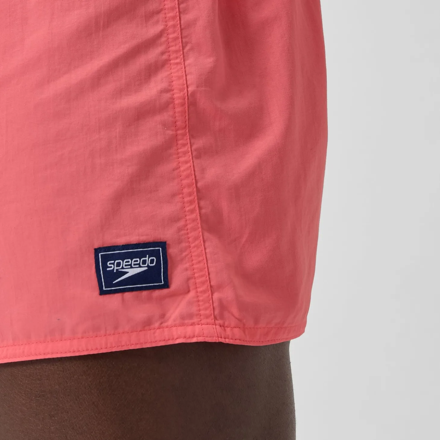 Online Short de bain Retro uni 33 cm, hommes, corail Homme Shorts De Bain