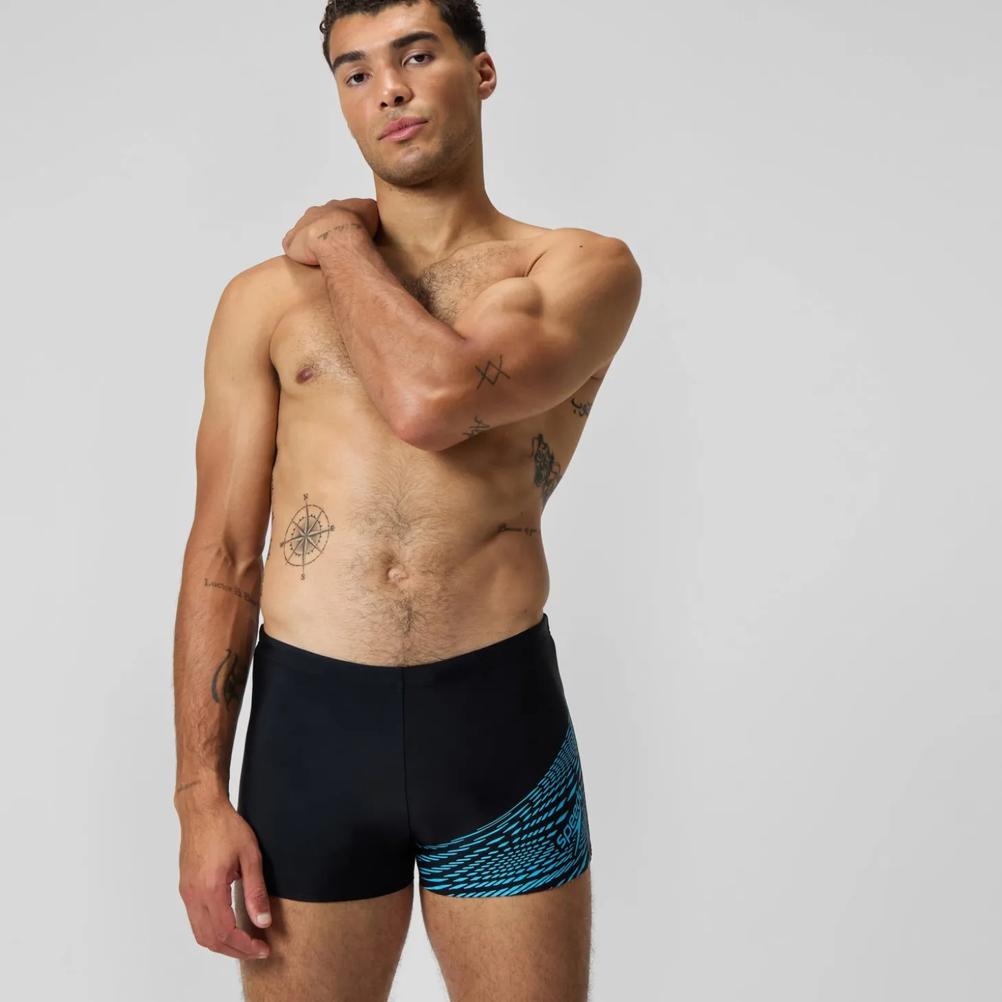 Shop Shorts de bain homme Medley Logo bleu Homme Aquashorts