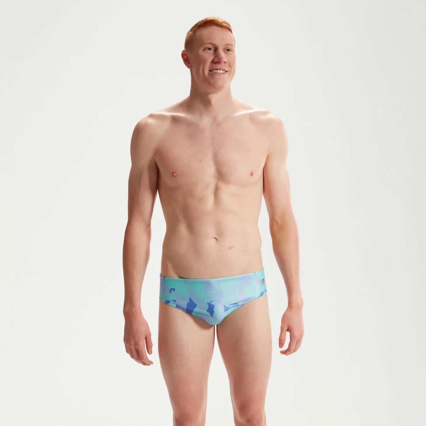 Clearance Slip de bain Club Training homme 8 cm Allover Digital Bleu Homme Slips De Bain