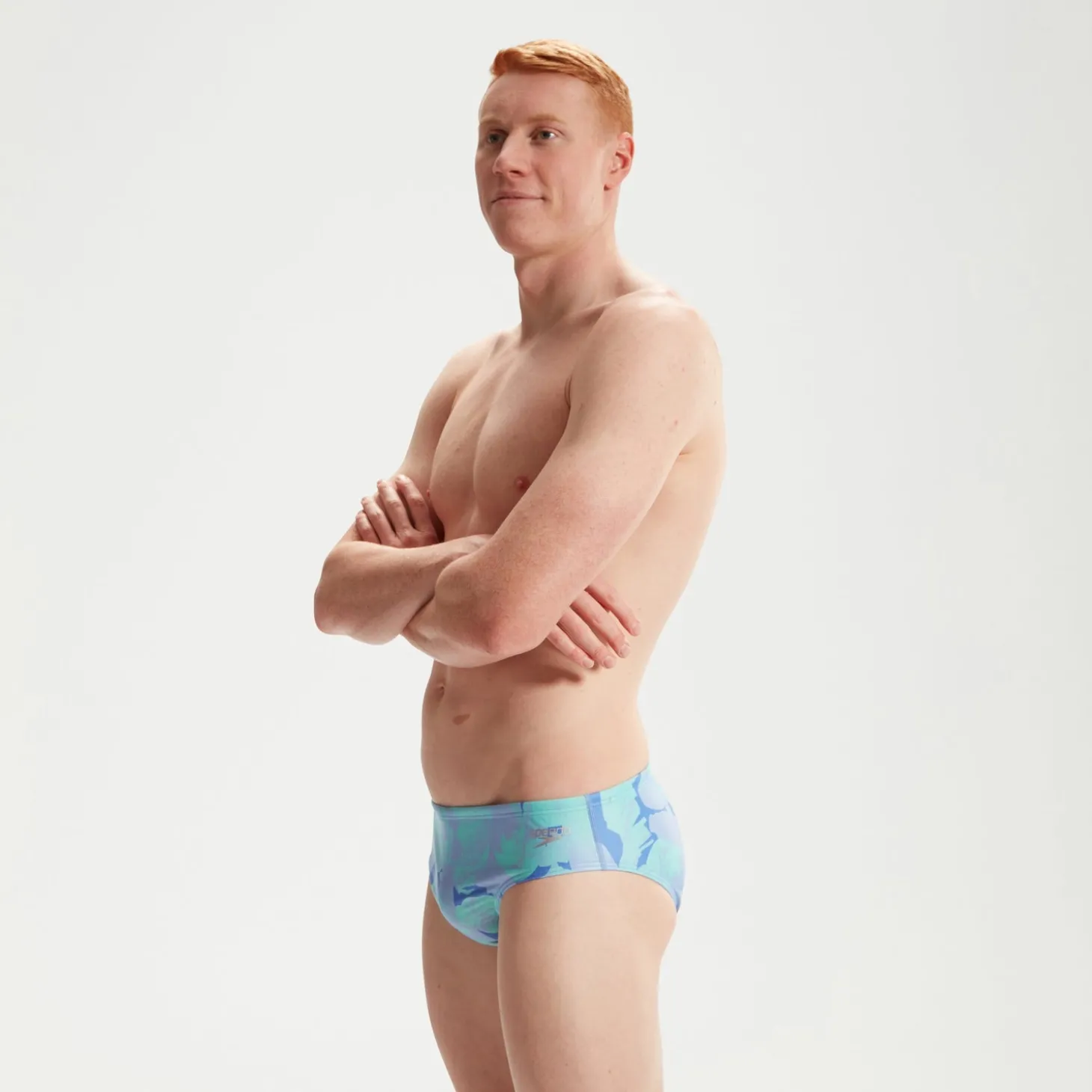 Clearance Slip de bain Club Training homme 8 cm Allover Digital Bleu Homme Slips De Bain
