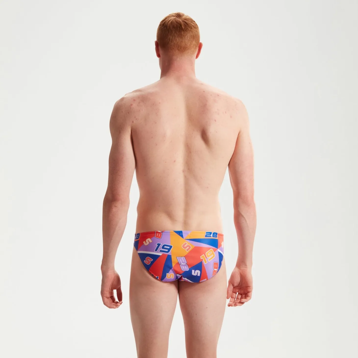 Hot Slip de bain Club Training homme 5 cm Allover Digital Bleu/violet/rouge Homme Slips De Bain