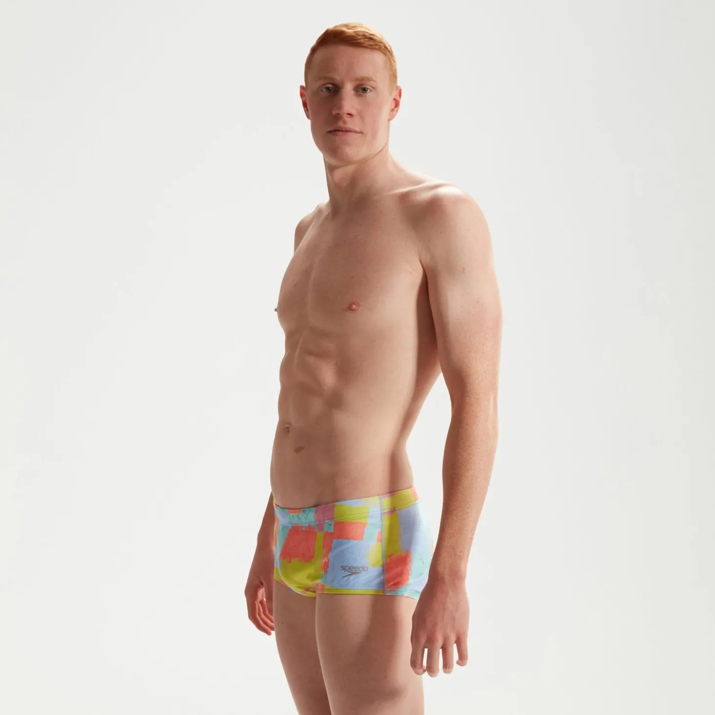 Best Slip de bain Club Training homme 17 cm Allover Digital Corail/vert/bleu Homme Slips De Bain