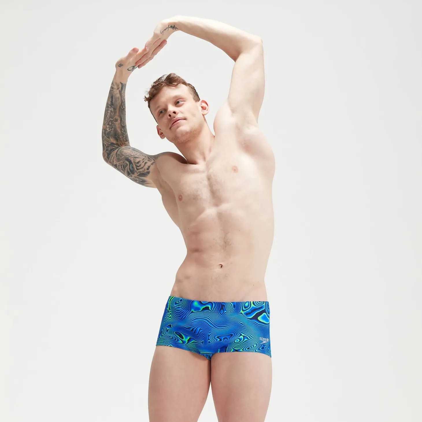 Online Slip de bain Homme Club Training Allover Digital 17 cm bleu marine/bleu Homme Slips De Bain