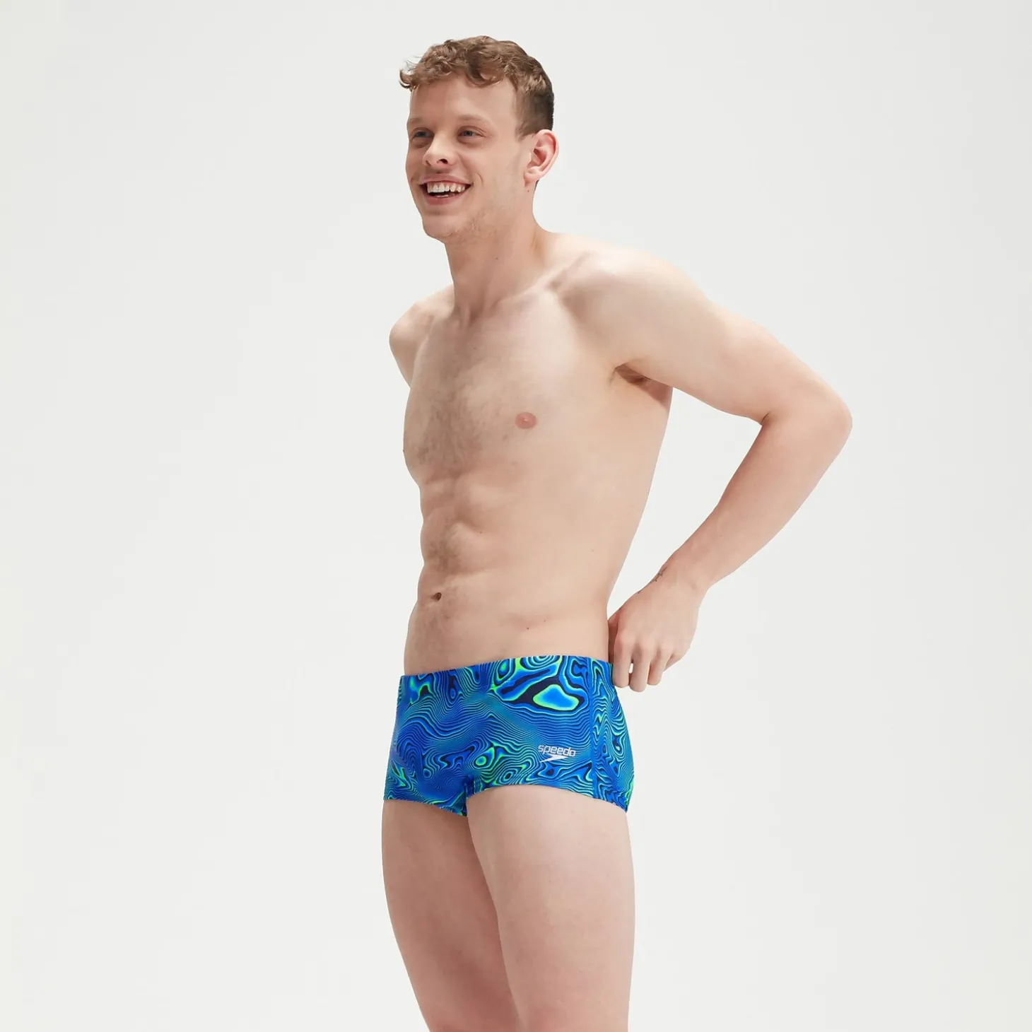 Online Slip de bain Homme Club Training Allover Digital 17 cm bleu marine/bleu Homme Slips De Bain