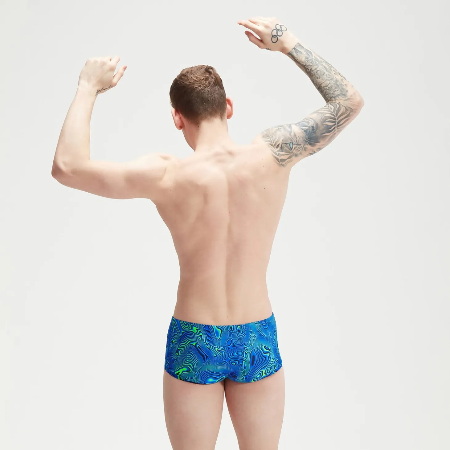 Online Slip de bain Homme Club Training Allover Digital 17 cm bleu marine/bleu Homme Slips De Bain