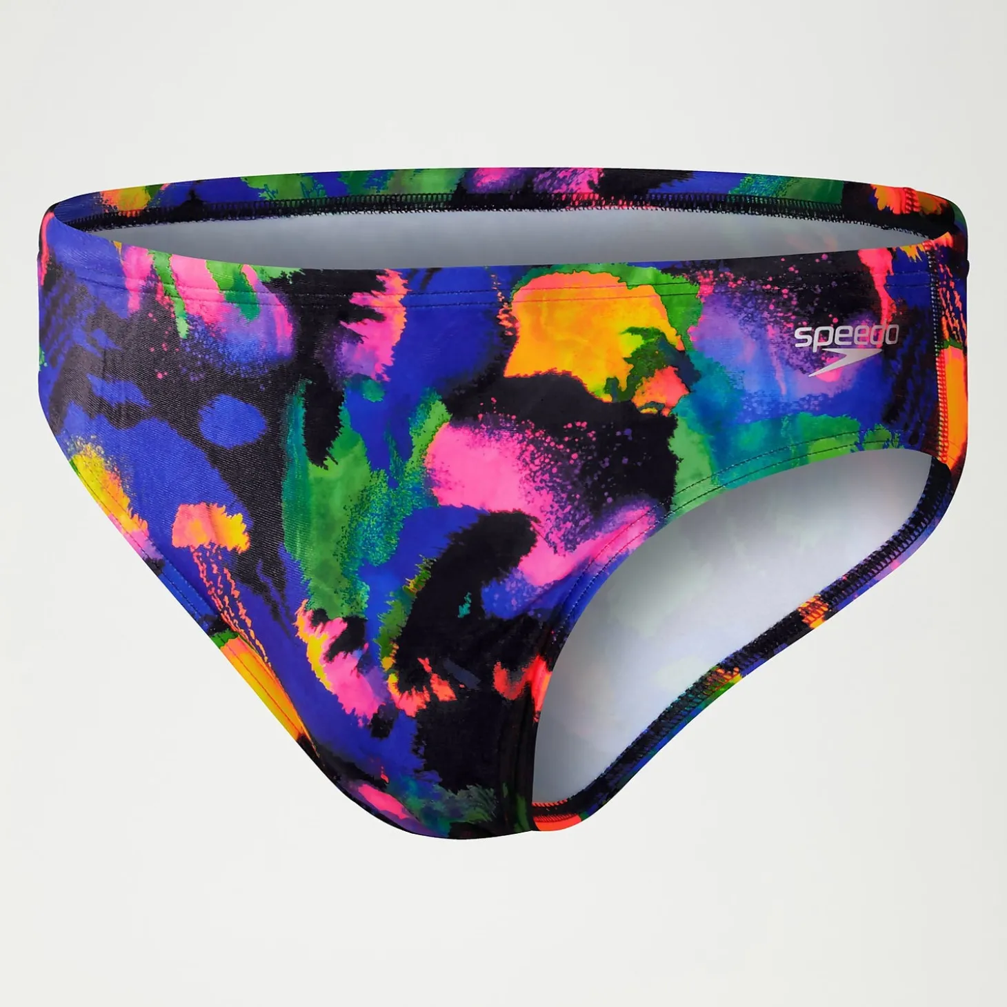Store Slip de bain Homme Club Training Allover Digital 8 cm noir/mangue Homme Slips De Bain