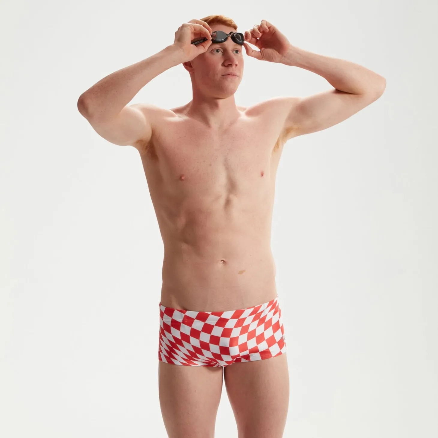 Best Sale Slip de bain homme Club Training 17 cm Allover Digital Damier /blanc Homme Slips De Bain