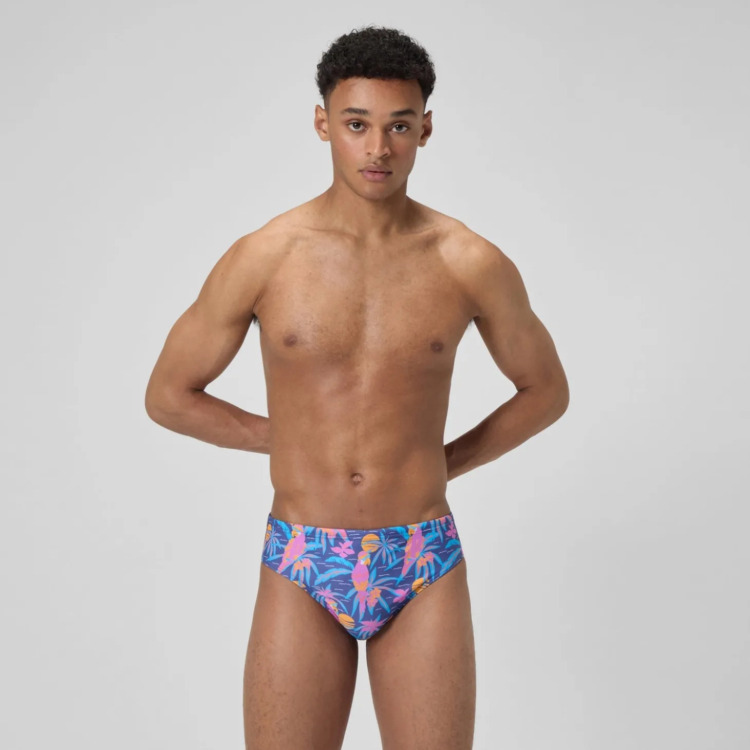 Discount Slip de bain Homme Club Training imprimé 8 cm bleu marine/rose Homme Slips De Bain