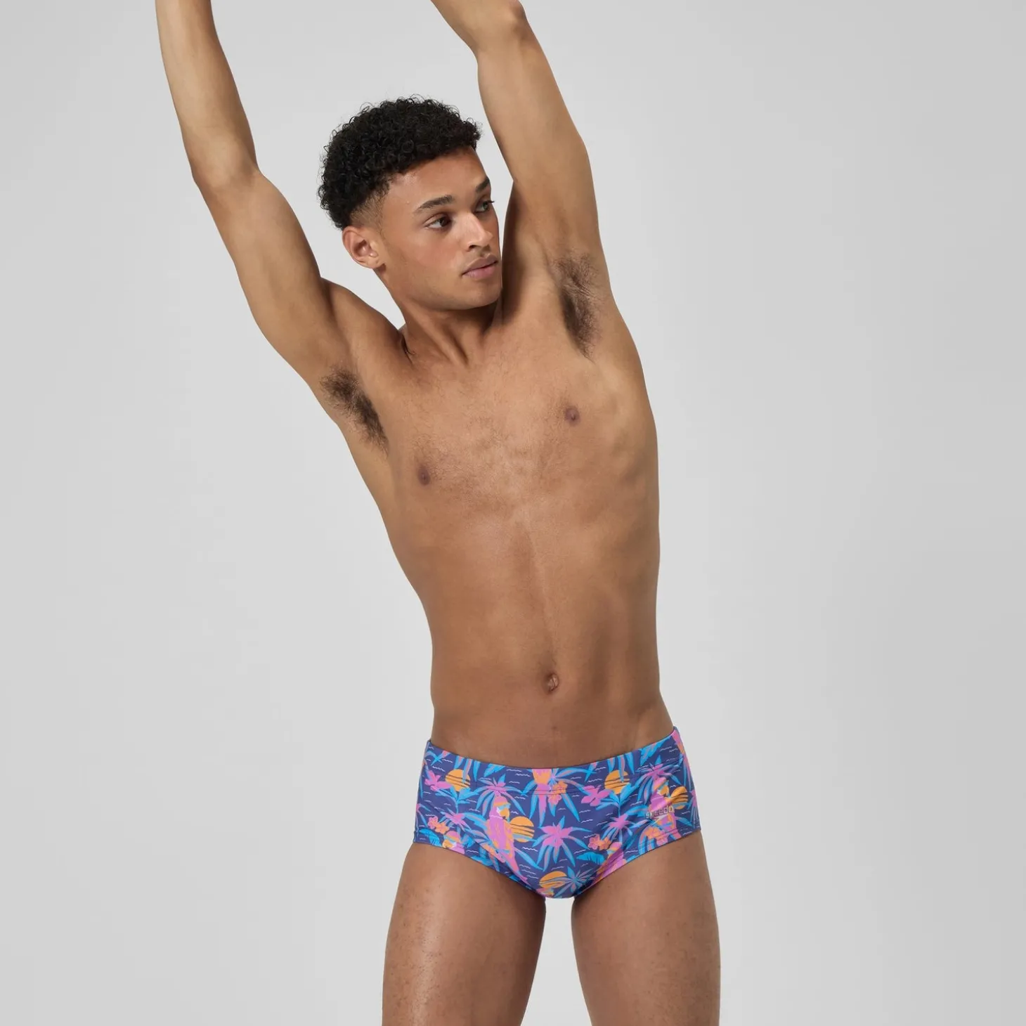 Online Slip de bain Homme Club Training imprimé 13,5 cm bleu marine/rose Homme Slips De Bain