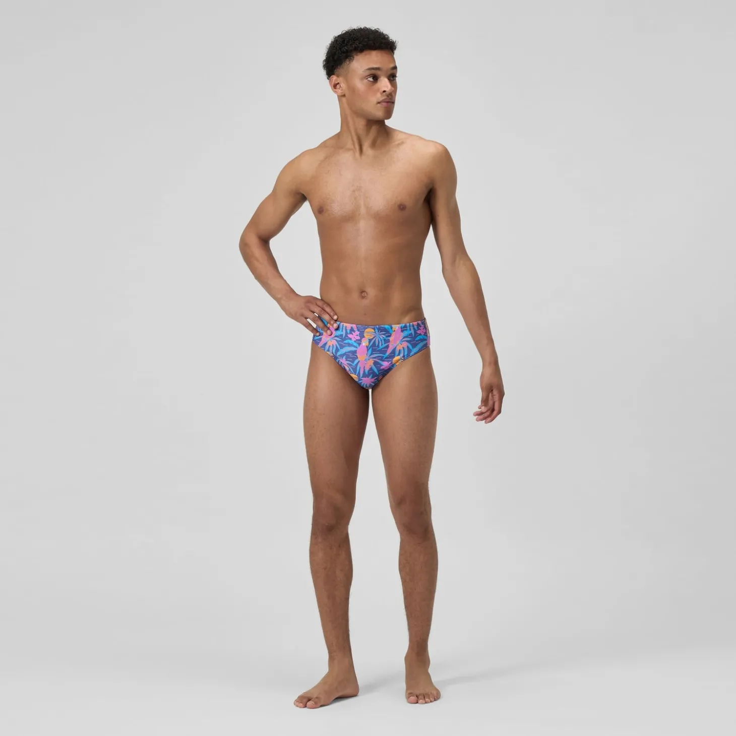 Discount Slip de bain Homme Club Training imprimé 8 cm bleu marine/rose Homme Slips De Bain