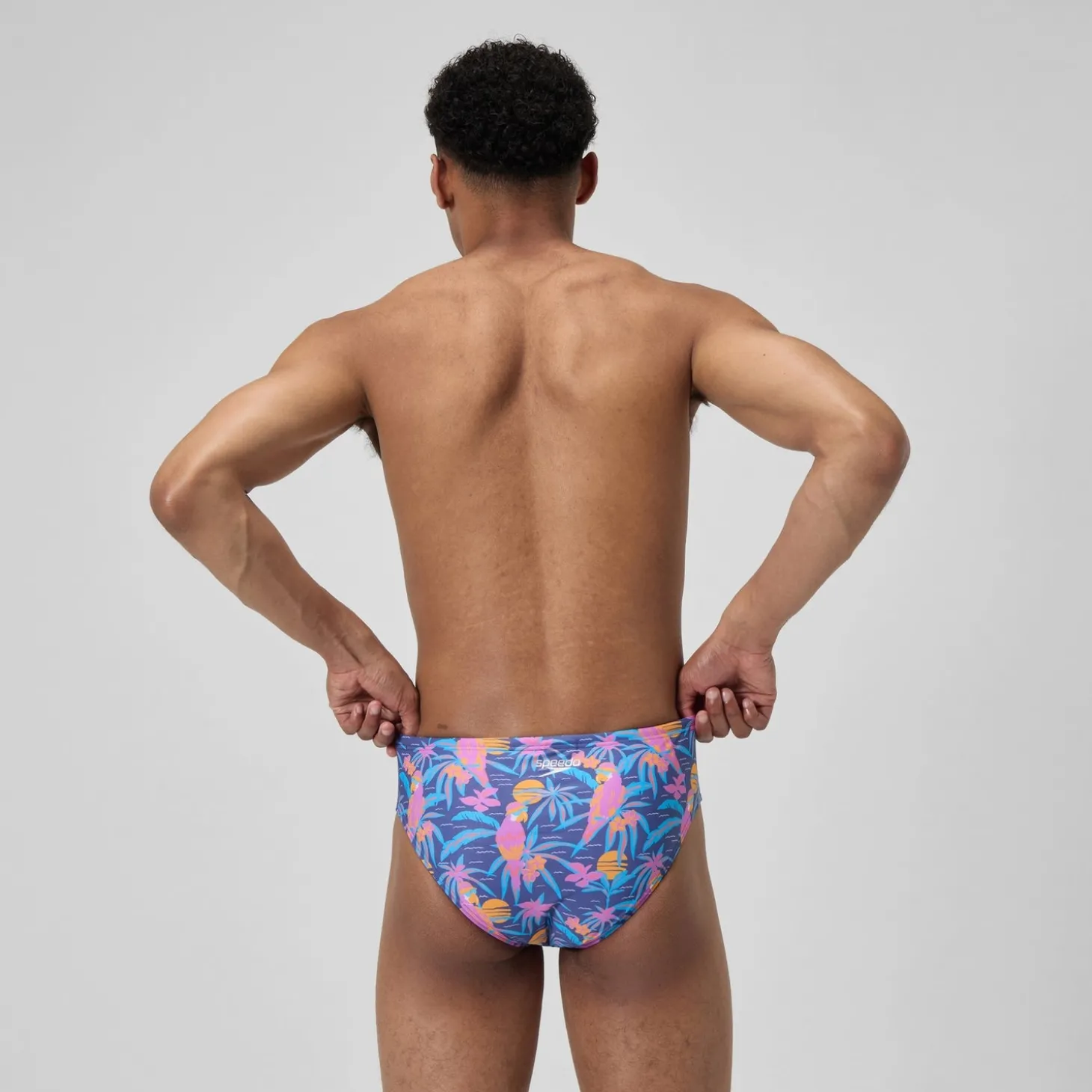 Discount Slip de bain Homme Club Training imprimé 8 cm bleu marine/rose Homme Slips De Bain