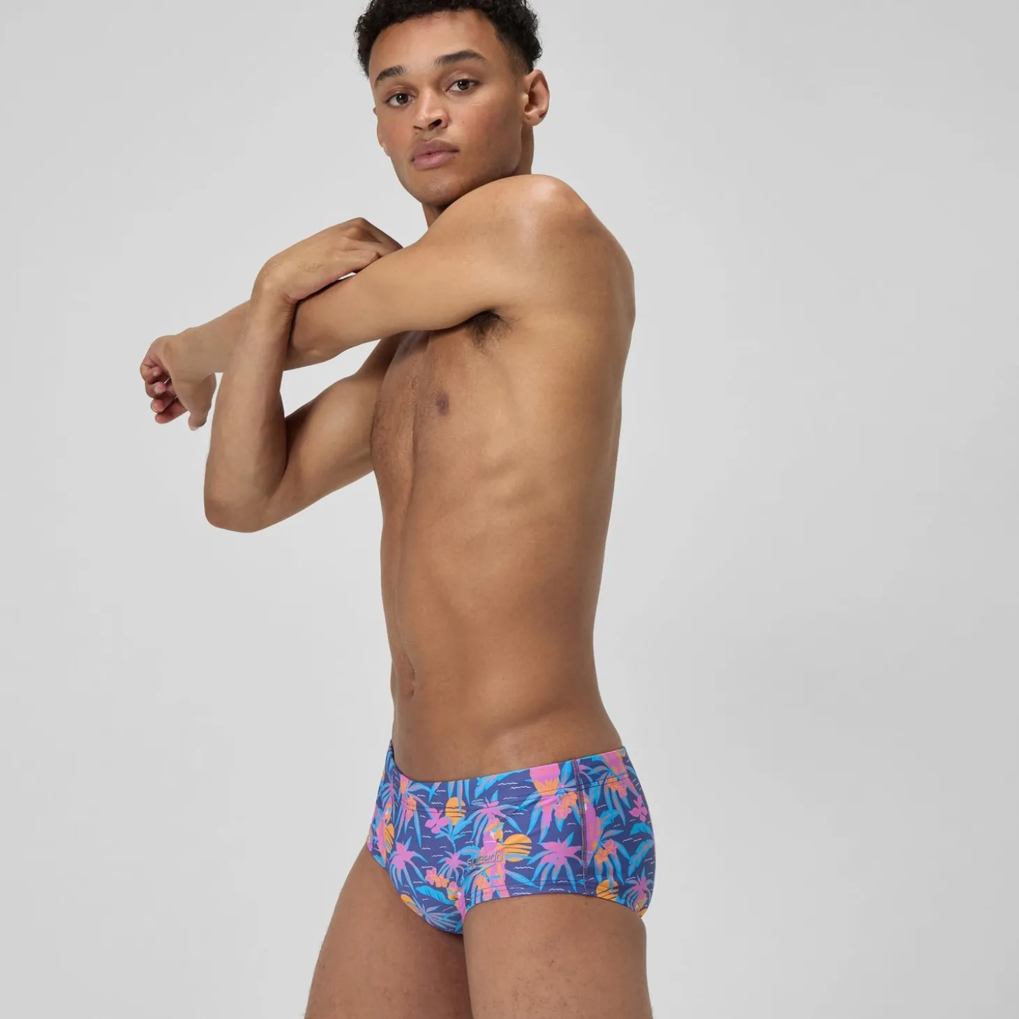 Online Slip de bain Homme Club Training imprimé 13,5 cm bleu marine/rose Homme Slips De Bain