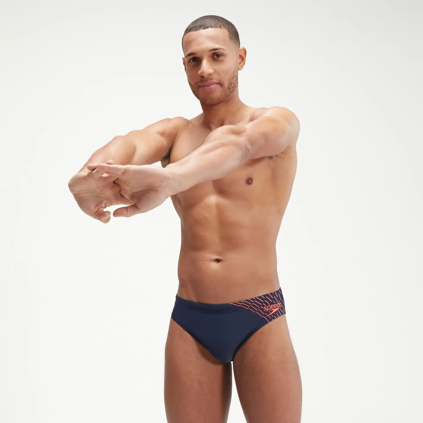 Shop Slip de bain Homme Medley Logo 7 cm bleu marine/orange Homme Slips De Bain