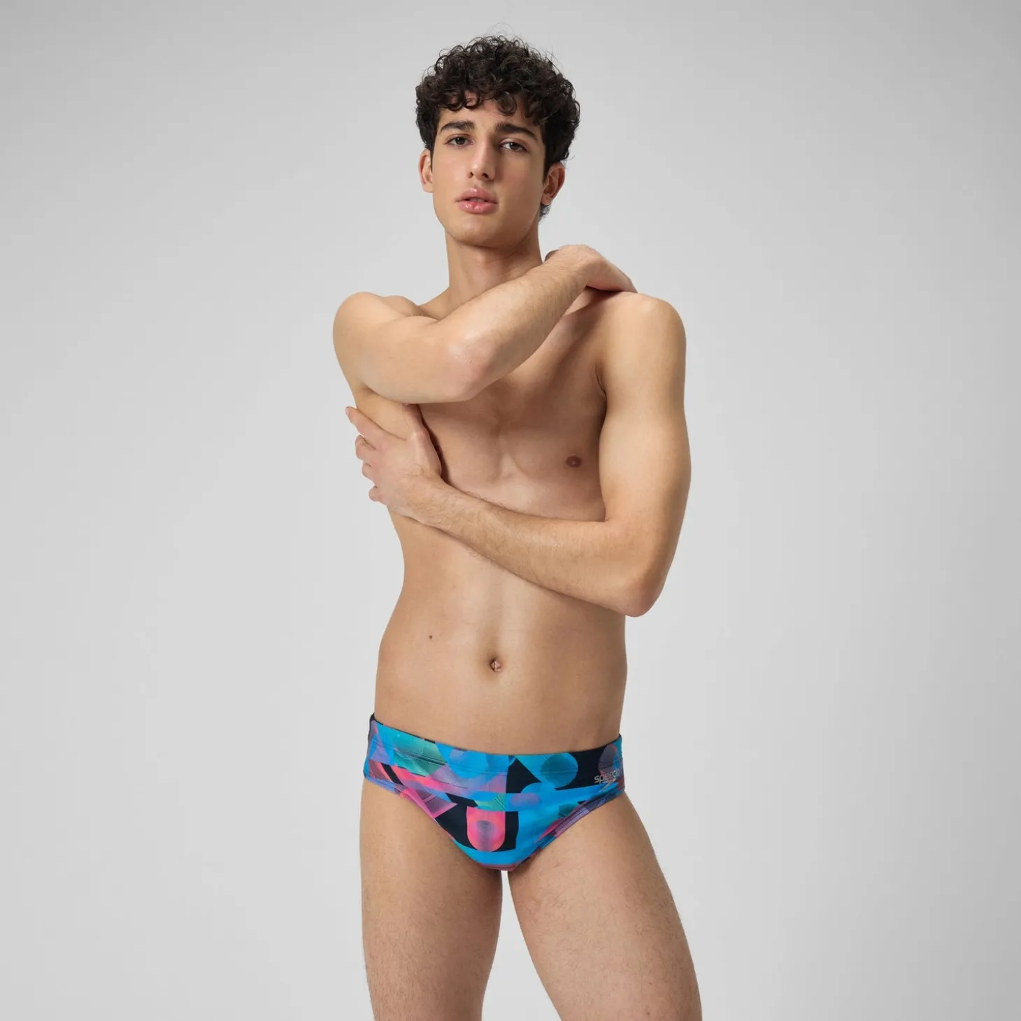 Discount Slip de bain Hommes 7 cm Allover Digital pour Hommes Bleu marine profond/Rouge sirène Homme Slips De Bain