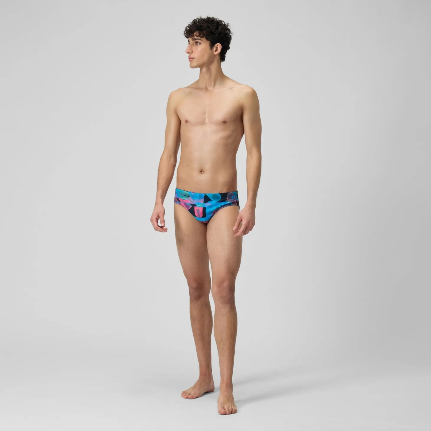 Discount Slip de bain Hommes 7 cm Allover Digital pour Hommes Bleu marine profond/Rouge sirène Homme Slips De Bain