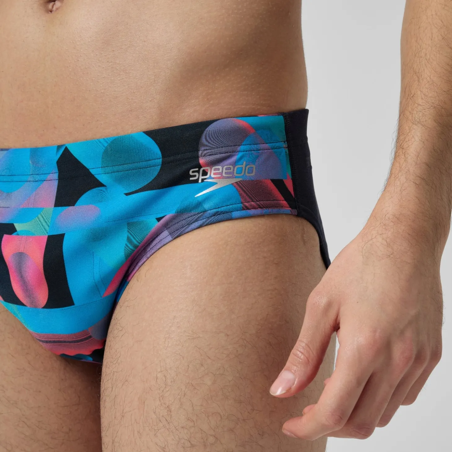 Discount Slip de bain Hommes 7 cm Allover Digital pour Hommes Bleu marine profond/Rouge sirène Homme Slips De Bain