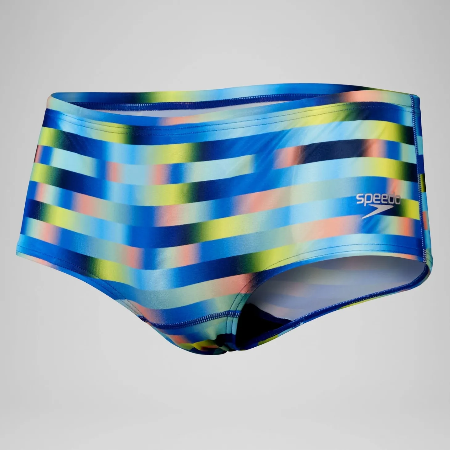 New Slip de bain Hommes Allover Digital 14 cm pour Hommes Bleu picton/Jus de citron Homme Slips De Bain