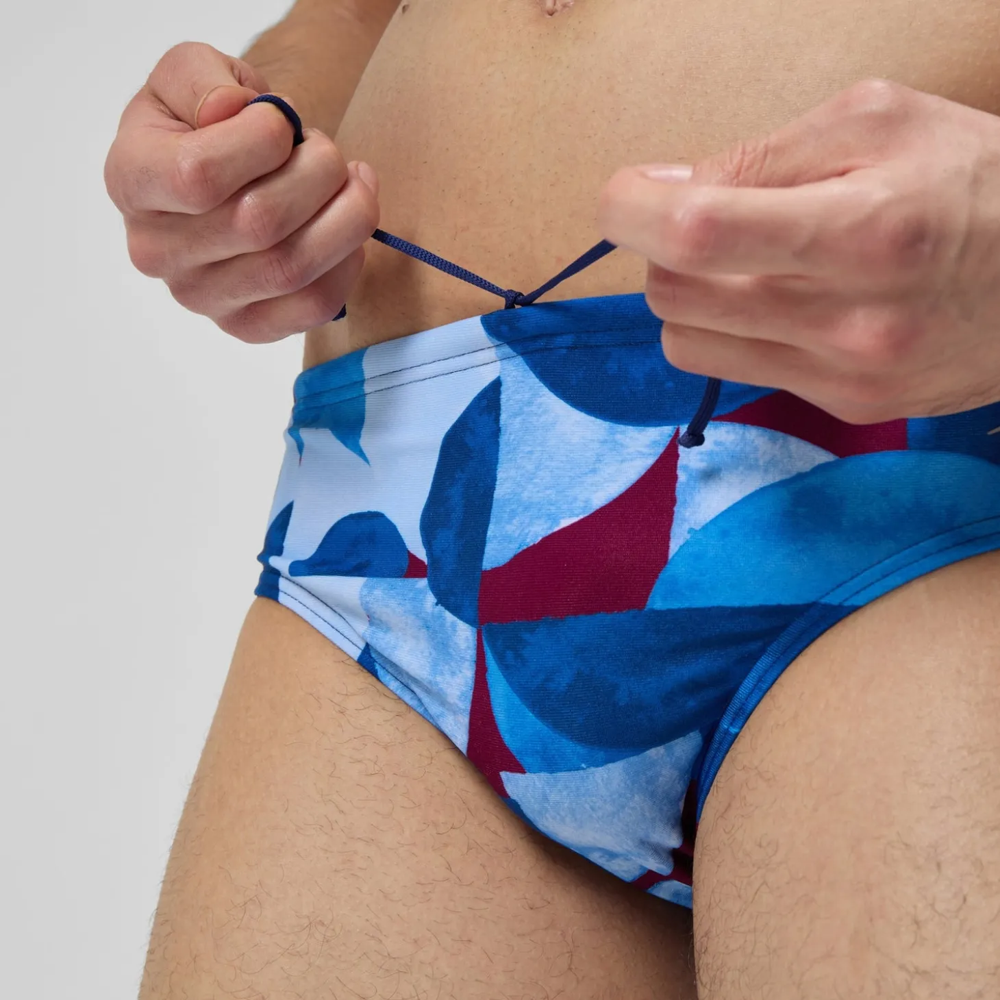 Cheap Slip de bain Hommes 8 cm Allover Digital pour Hommes Bleu/Violet Homme Slips De Bain